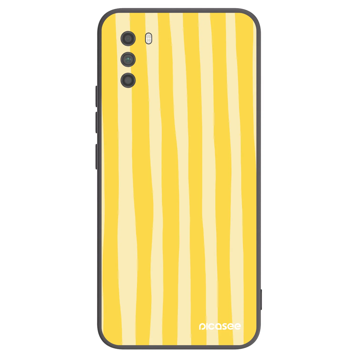 Picasee silikónový čierny obal pre Xiaomi Poco M3 - Lines lemon