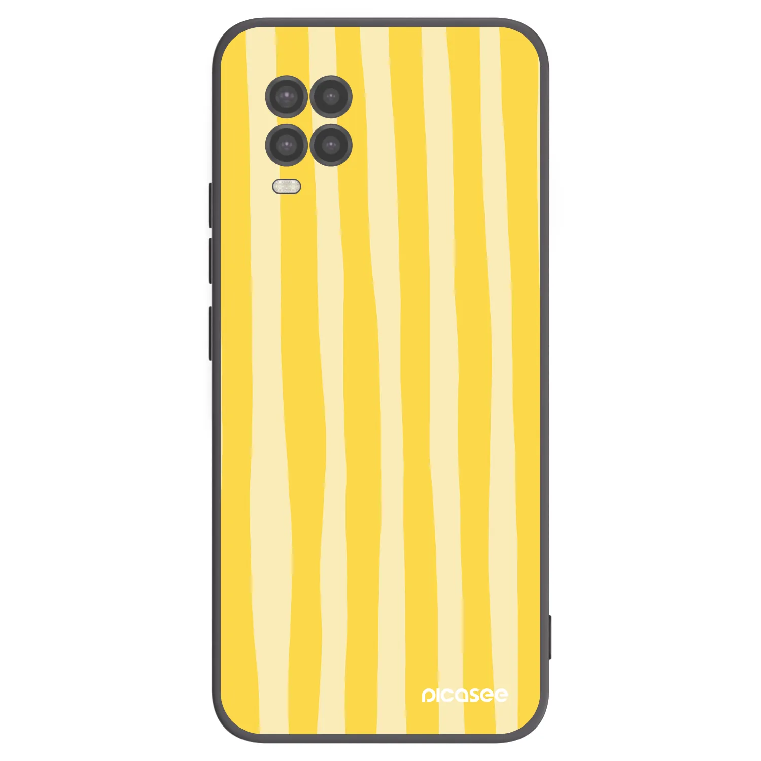 Picasee silikónový čierny obal pre Xiaomi Mi 10 Lite - Lines lemon