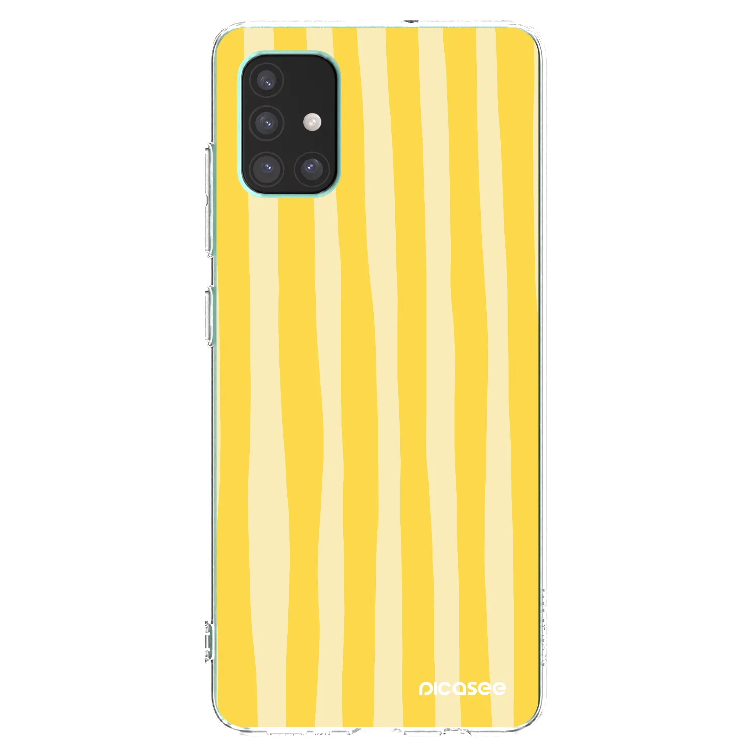 Picasee silikónový prehľadný obal pre Samsung Galaxy M51 M515F - Lines lemon