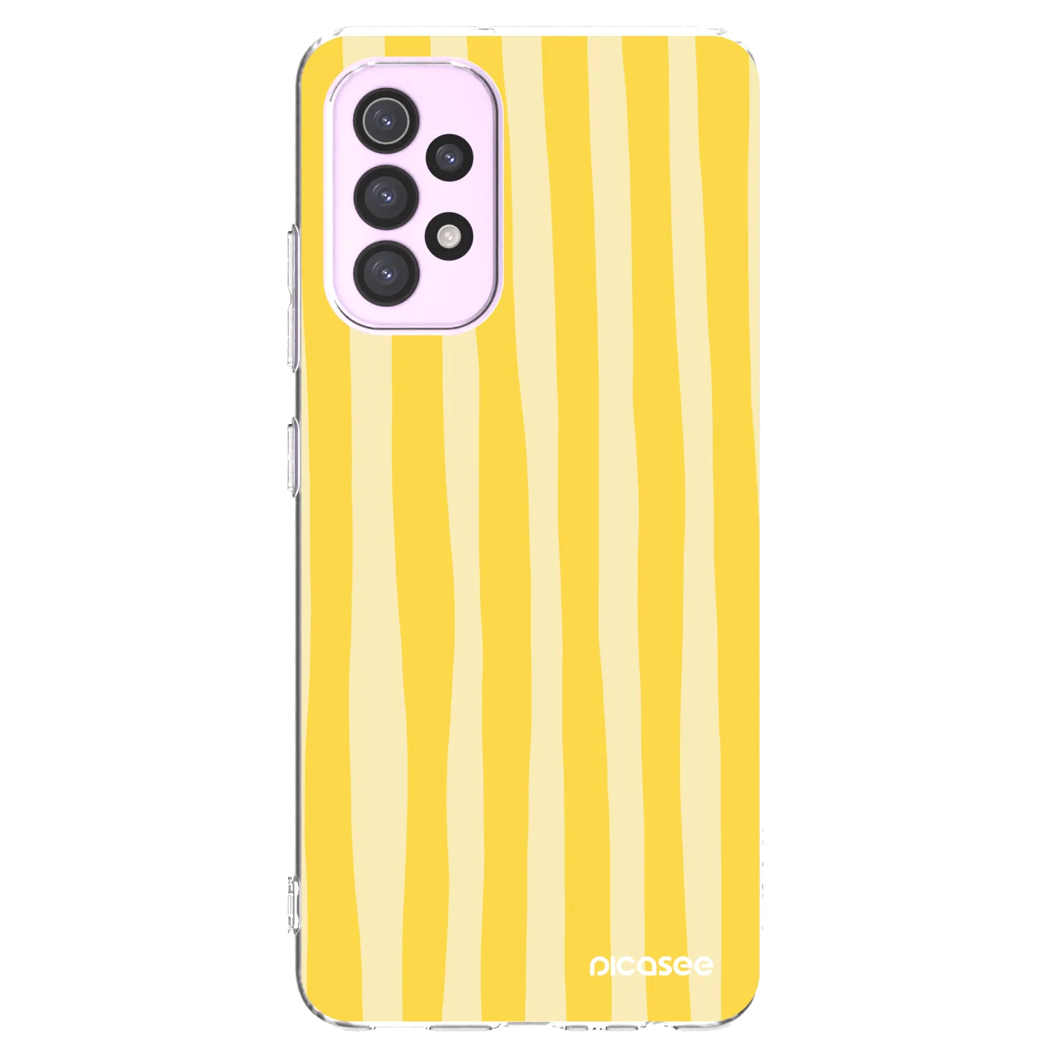 Picasee silikónový prehľadný obal pre Samsung Galaxy A32 5G A326B - Lines lemon