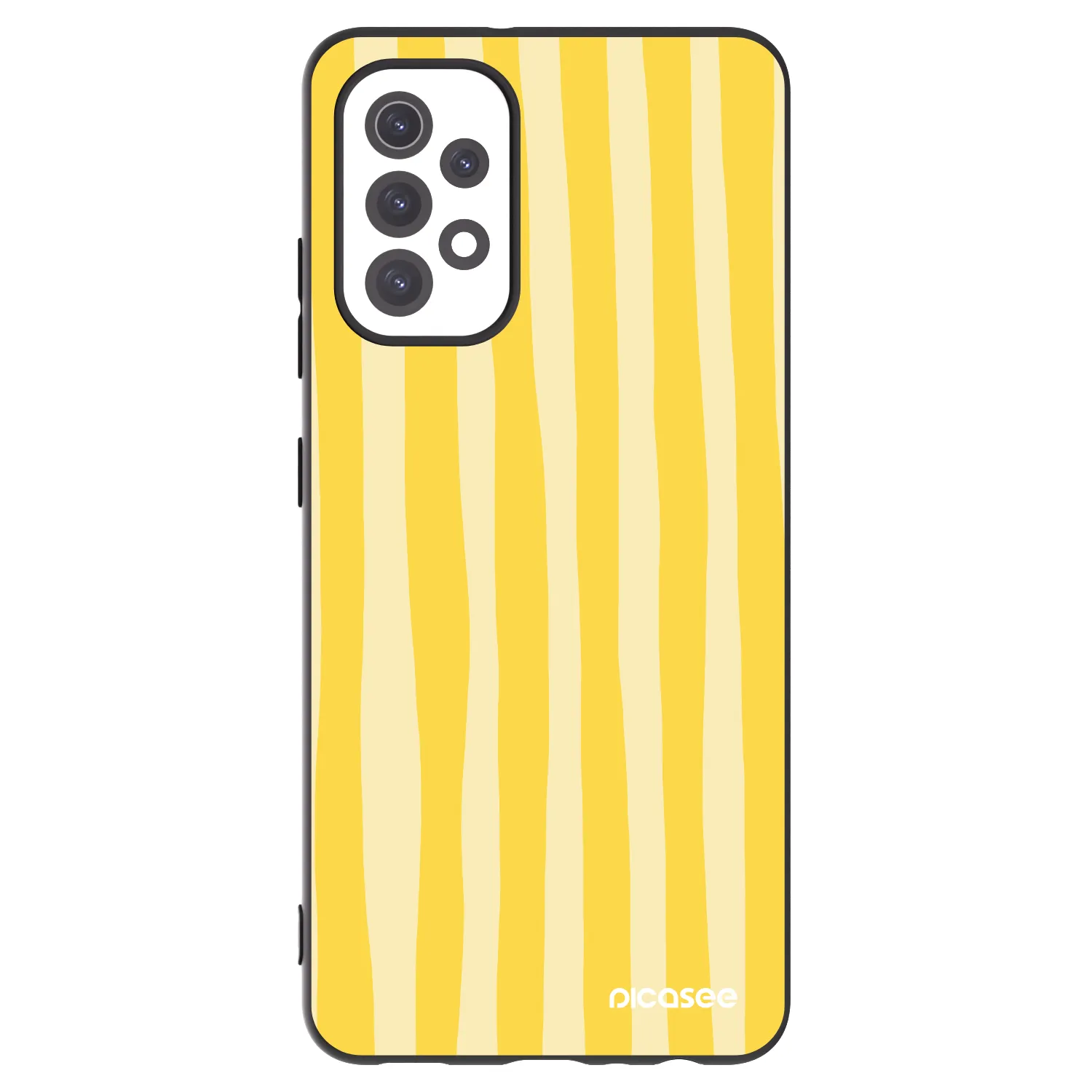 Picasee silikónový čierny obal pre Samsung Galaxy A32 5G A326B - Lines lemon
