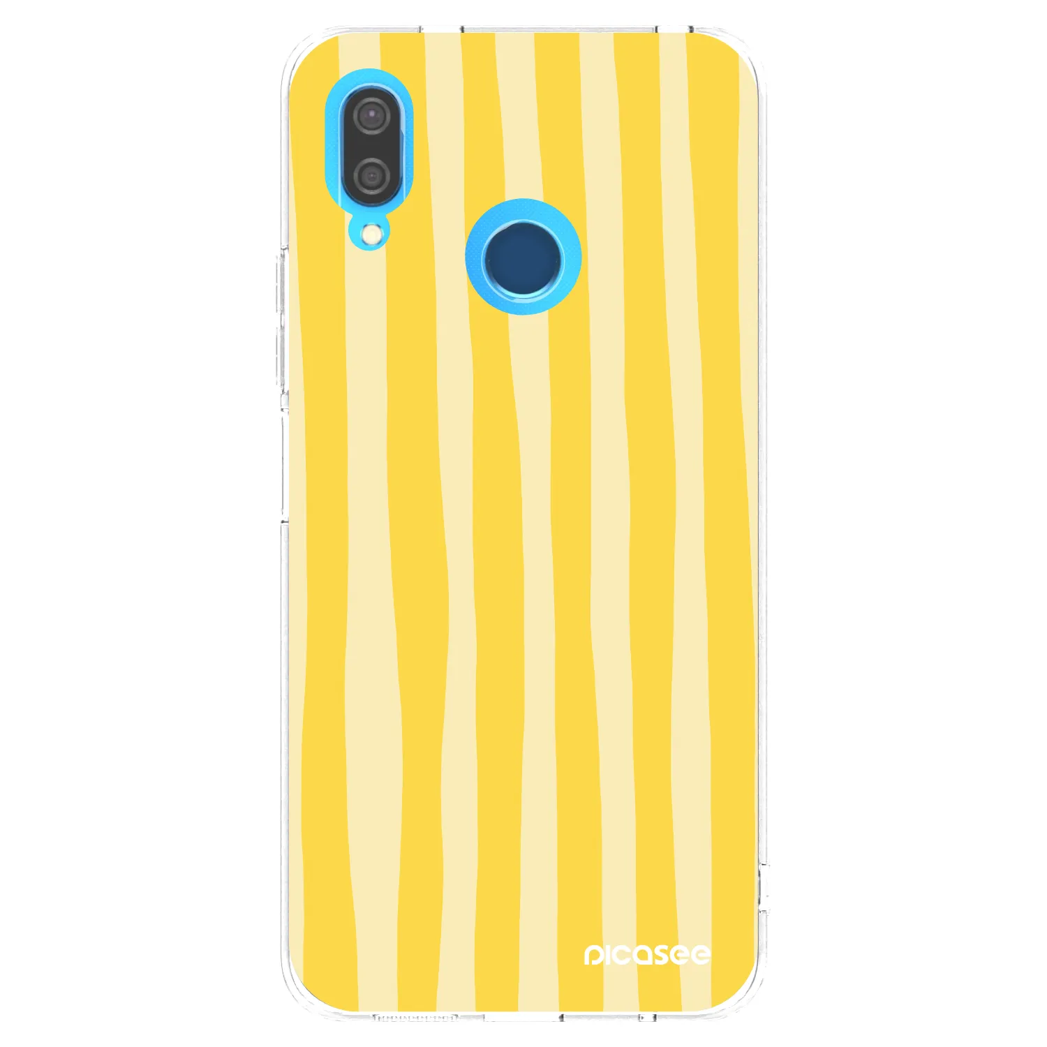 Picasee silikónový prehľadný obal pre Huawei P20 Lite - Lines lemon