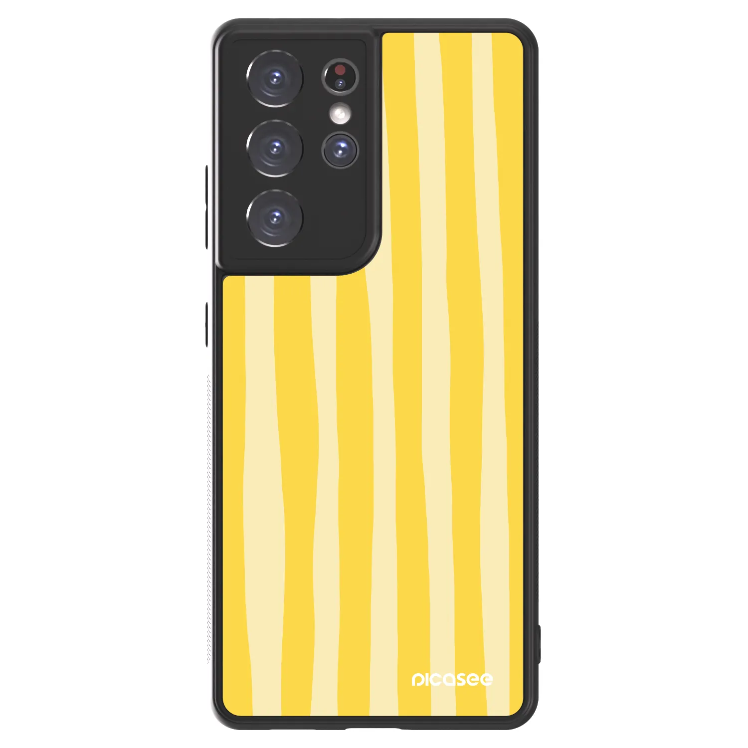 Picasee ULTIMATE CASE pro Samsung Galaxy S21 Ultra 5G G998B - Lines lemon