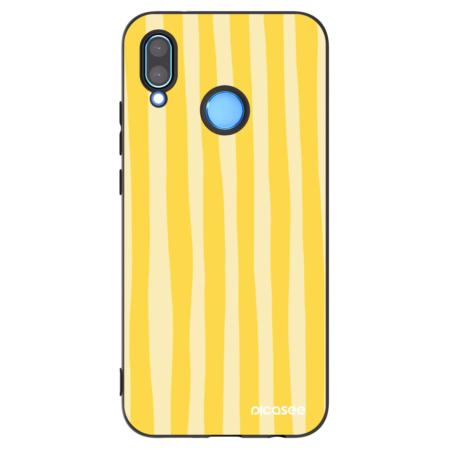 Picasee silikónový čierny obal pre Huawei P20 Lite - Lines lemon