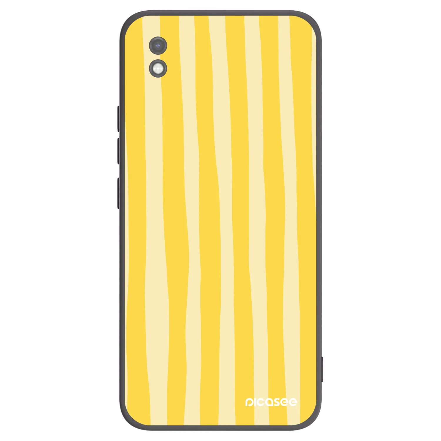 Picasee silikónový čierny obal pre Xiaomi Redmi 9AT - Lines lemon