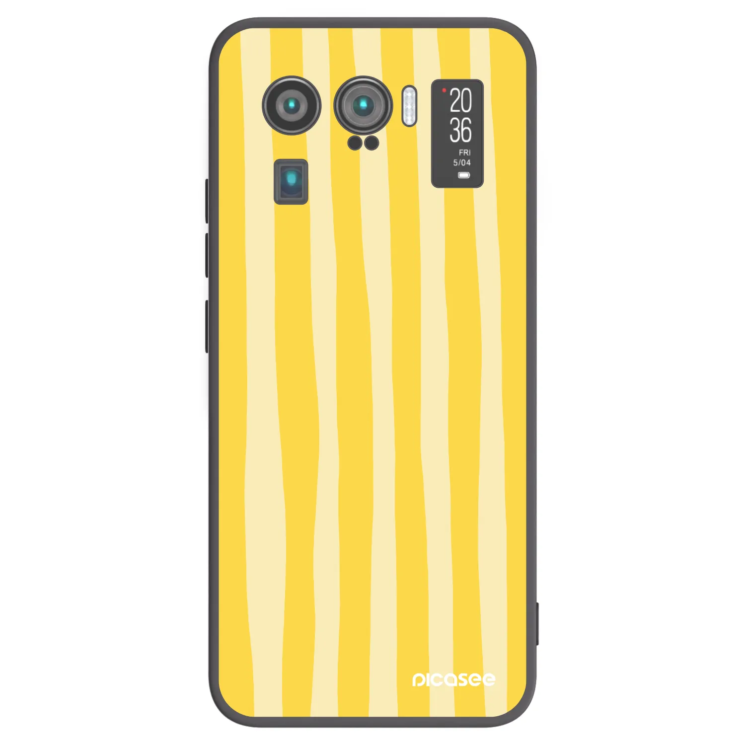 Picasee silikónový čierny obal pre Xiaomi Mi 11 Ultra - Lines lemon