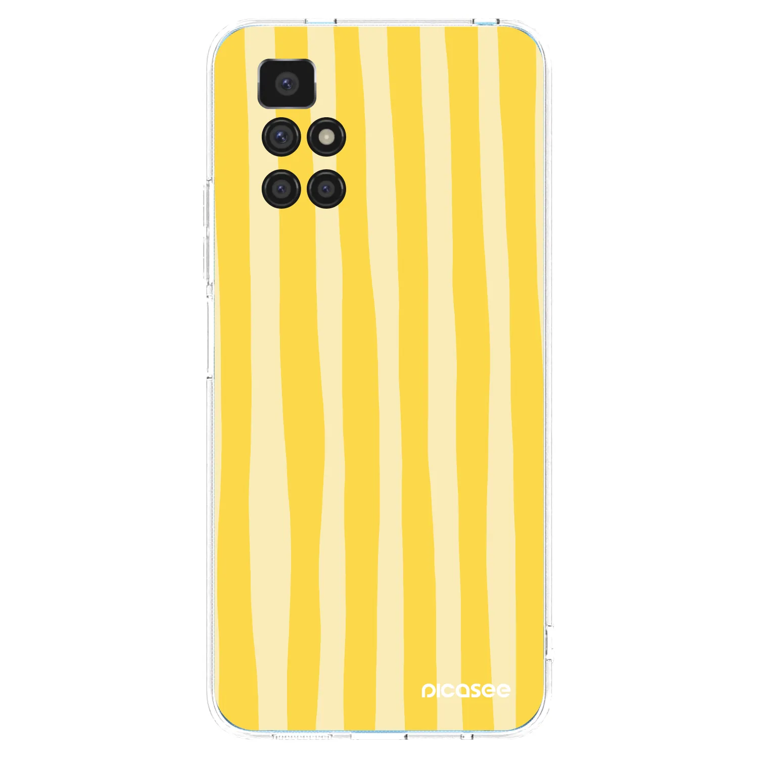 Picasee silikónový prehľadný obal pre Xiaomi Redmi 10 - Lines lemon