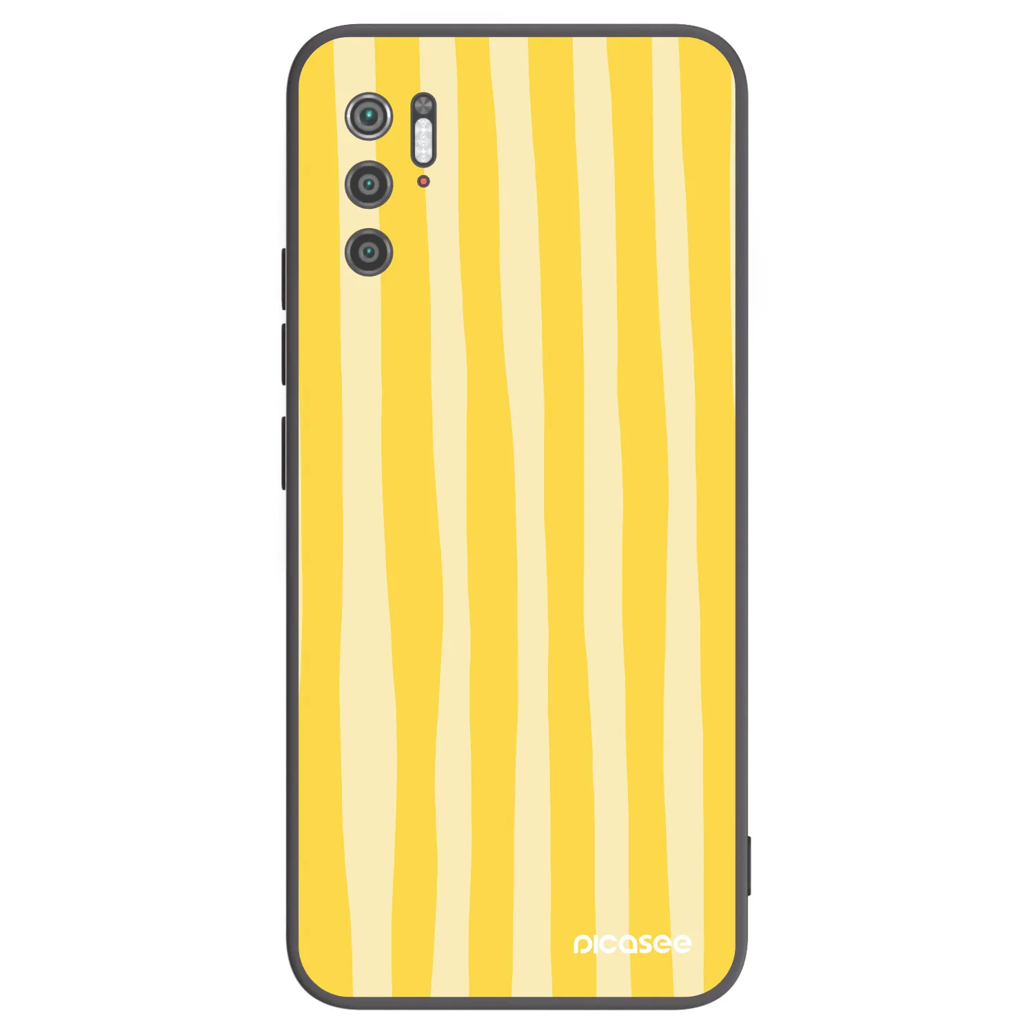 Picasee silikónový čierny obal pre Xiaomi Poco M3 Pro 5G - Lines lemon