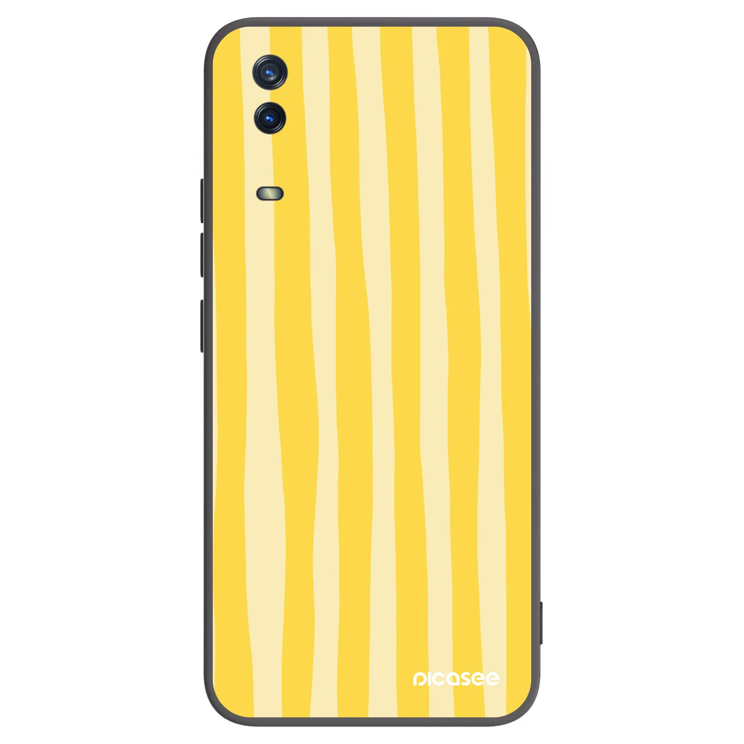 Picasee silikónový čierny obal pre Vivo Y11s - Lines lemon