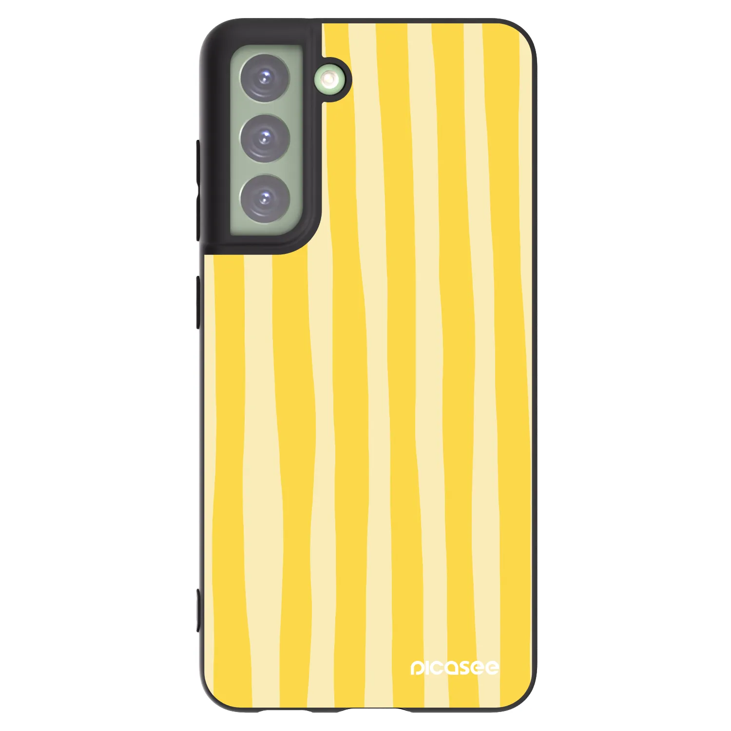 Picasee silikónový čierny obal pre Samsung Galaxy S21 FE 5G - Lines lemon