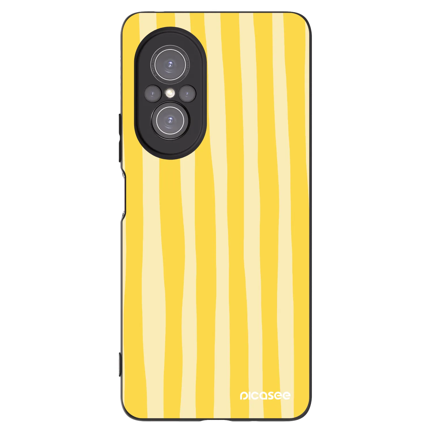 Picasee silikónový čierny obal pre Huawei Nova 9 SE - Lines lemon