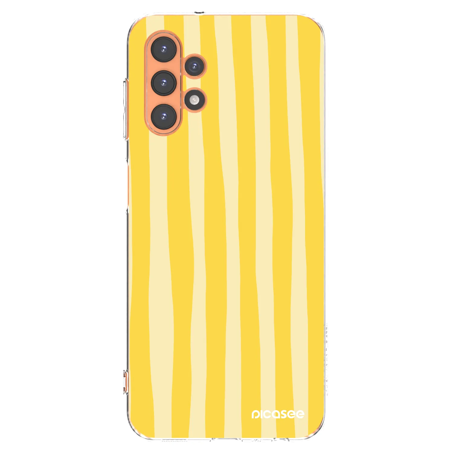 Picasee silikónový prehľadný obal pre Samsung Galaxy A13 4G A135 - Lines lemon