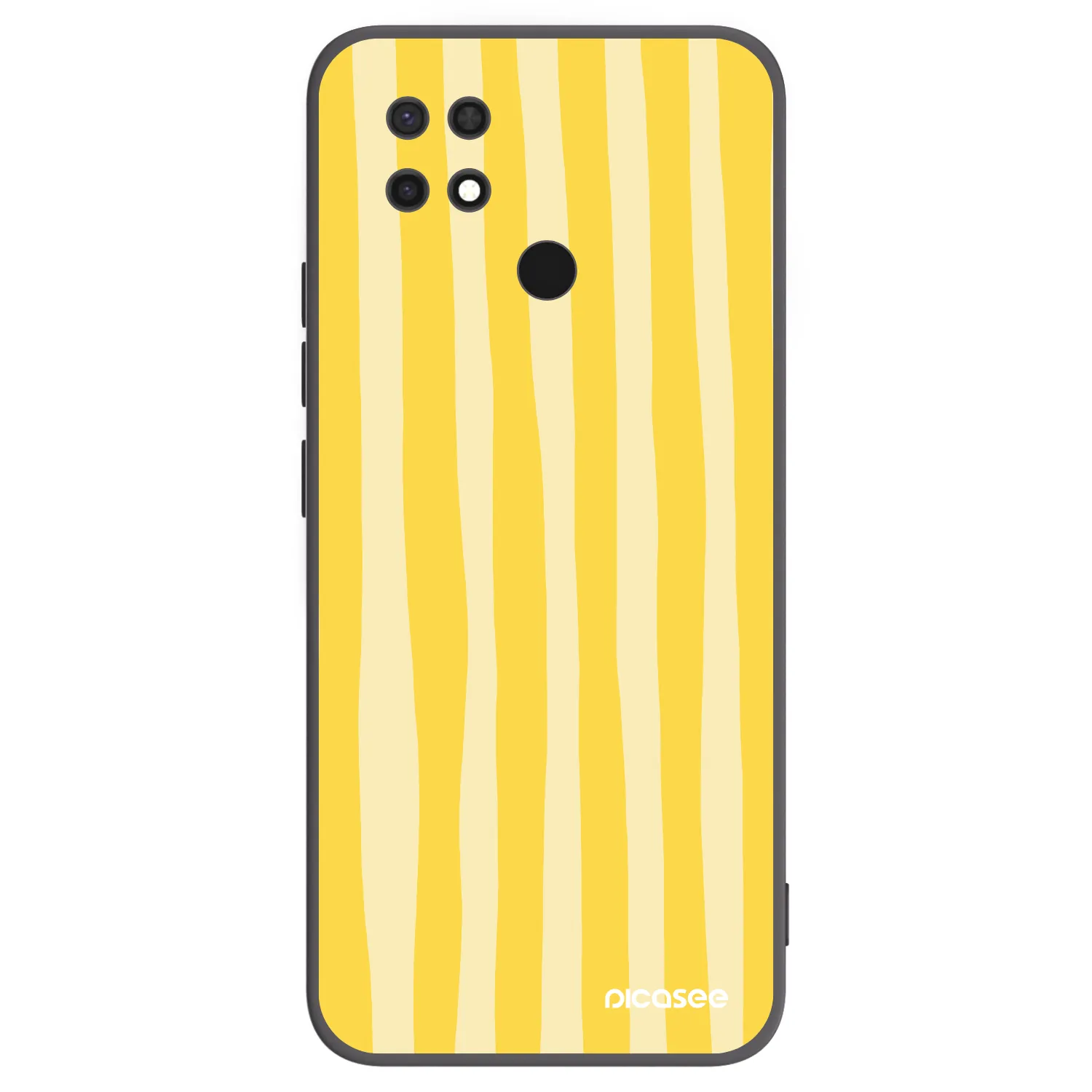 Picasee silikónový čierny obal pre Xiaomi Redmi 10C - Lines lemon