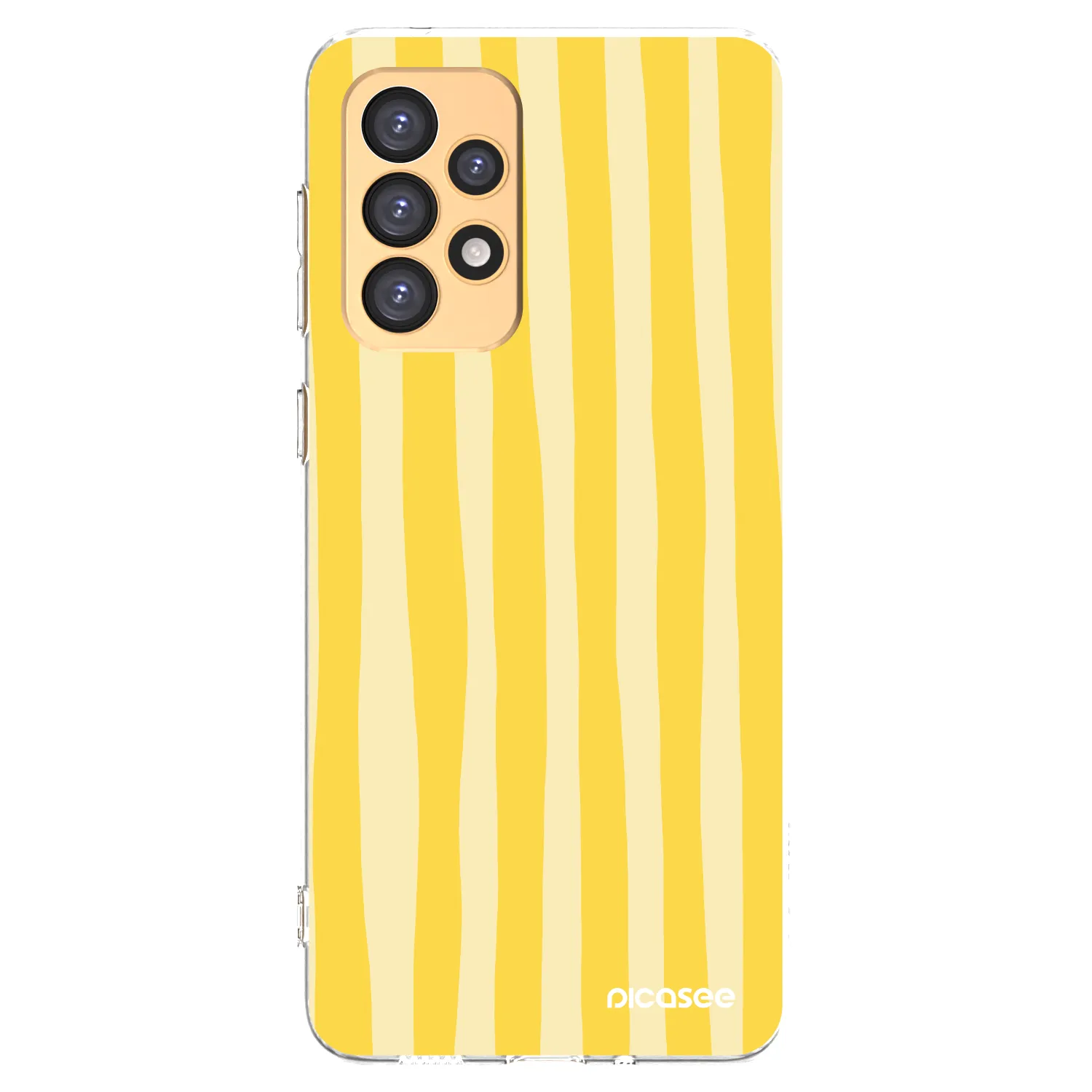 Picasee silikónový prehľadný obal pre Samsung Galaxy A33 5G A336 - Lines lemon