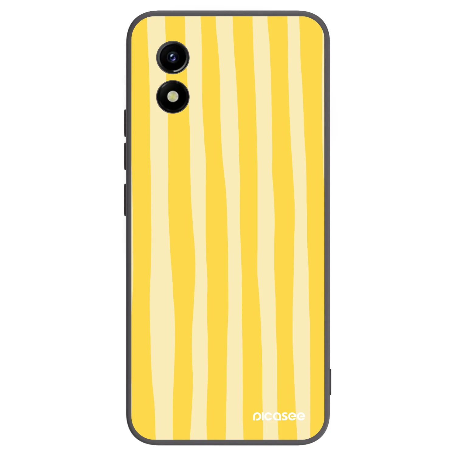Picasee silikónový čierny obal pre Vivo Y01 - Lines lemon
