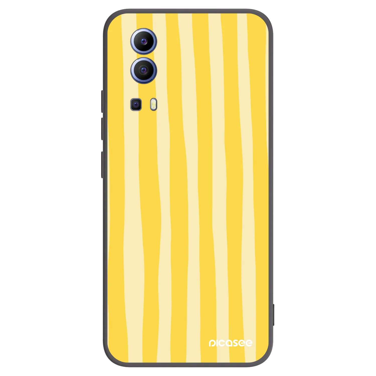 Picasee silikónový čierny obal pre Vivo Y52 5G - Lines lemon