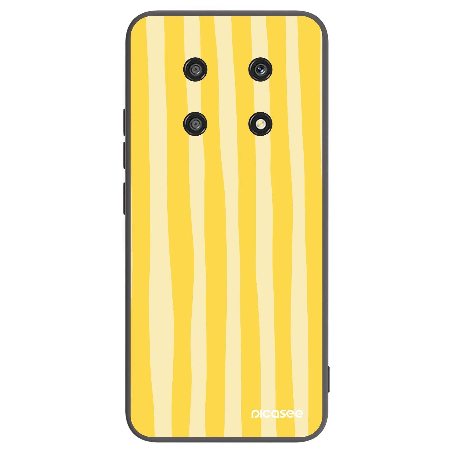 Picasee silikónový čierny obal pre Honor Magic4 Lite 5G - Lines lemon