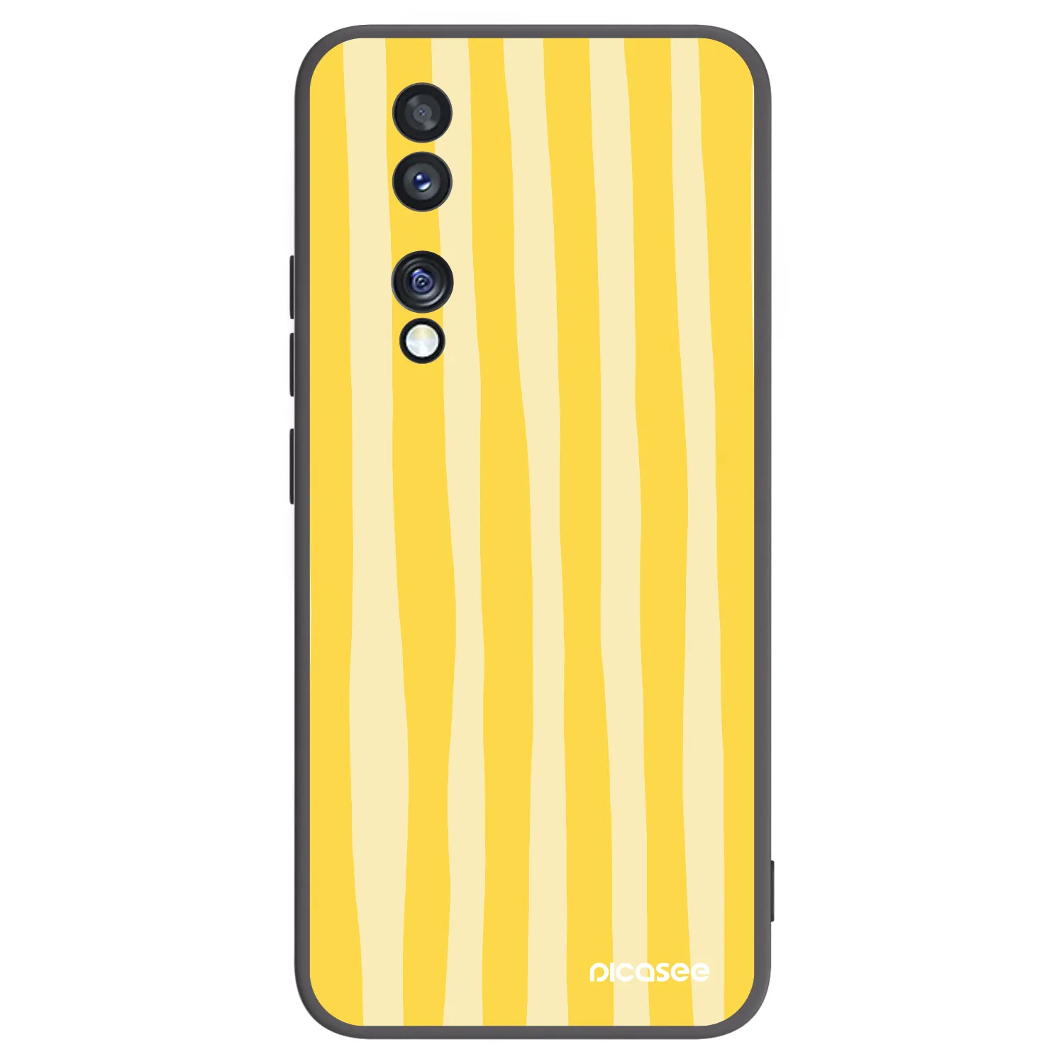 Picasee silikónový čierny obal pre Honor 70 - Lines lemon