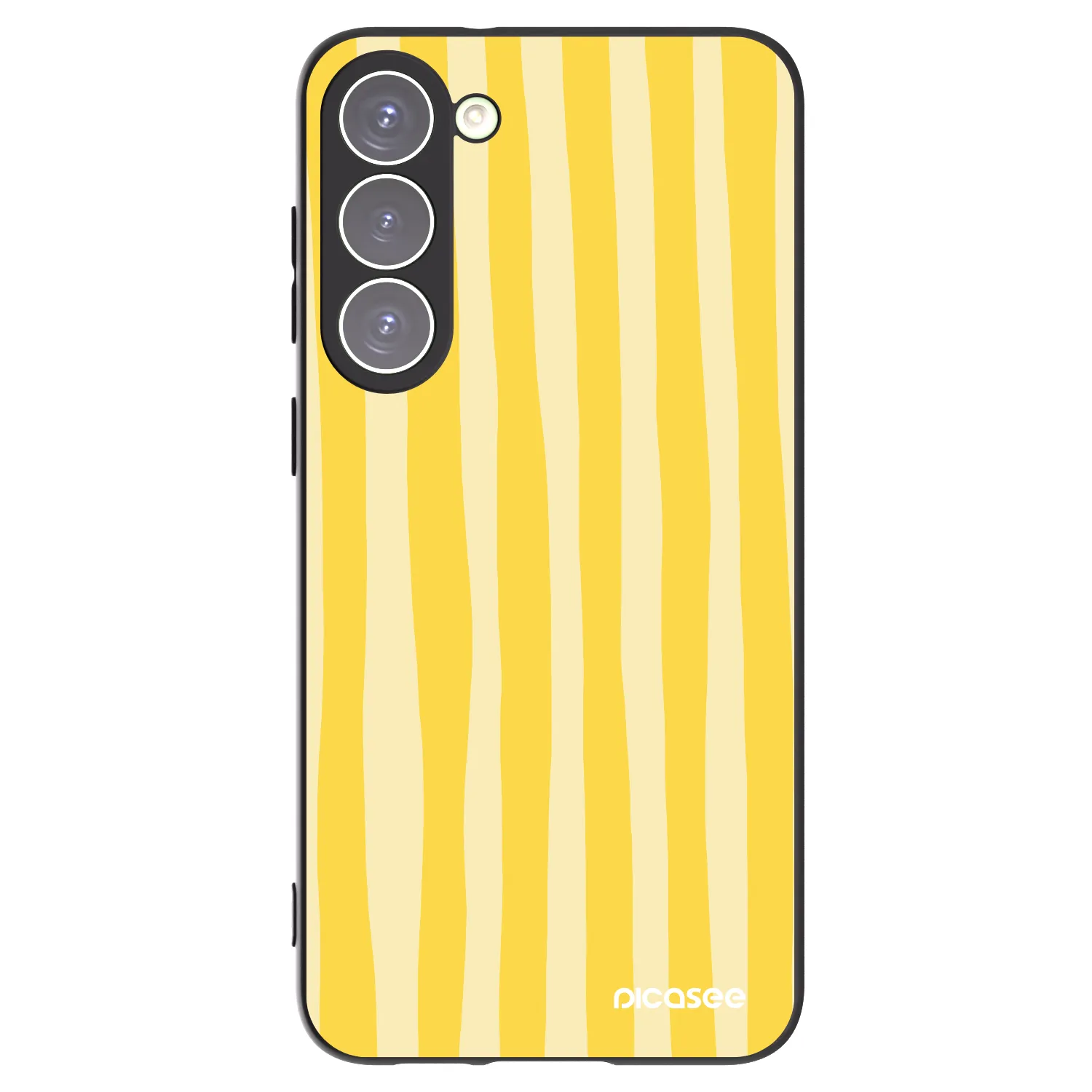 Picasee silikónový čierny obal pre Samsung Galaxy S23+ 5G - Lines lemon