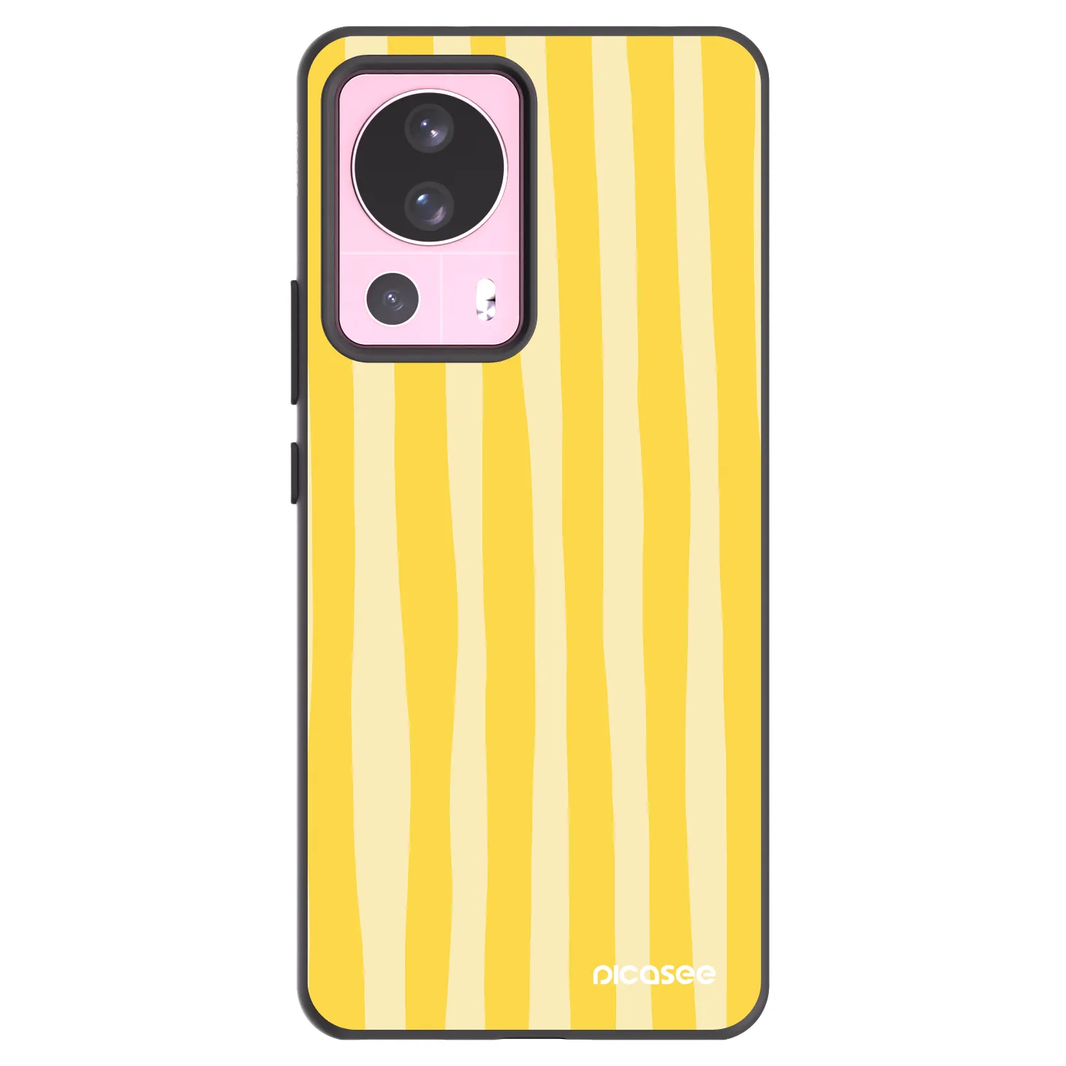 Picasee silikónový čierny obal pre Xiaomi 13 Lite - Lines lemon
