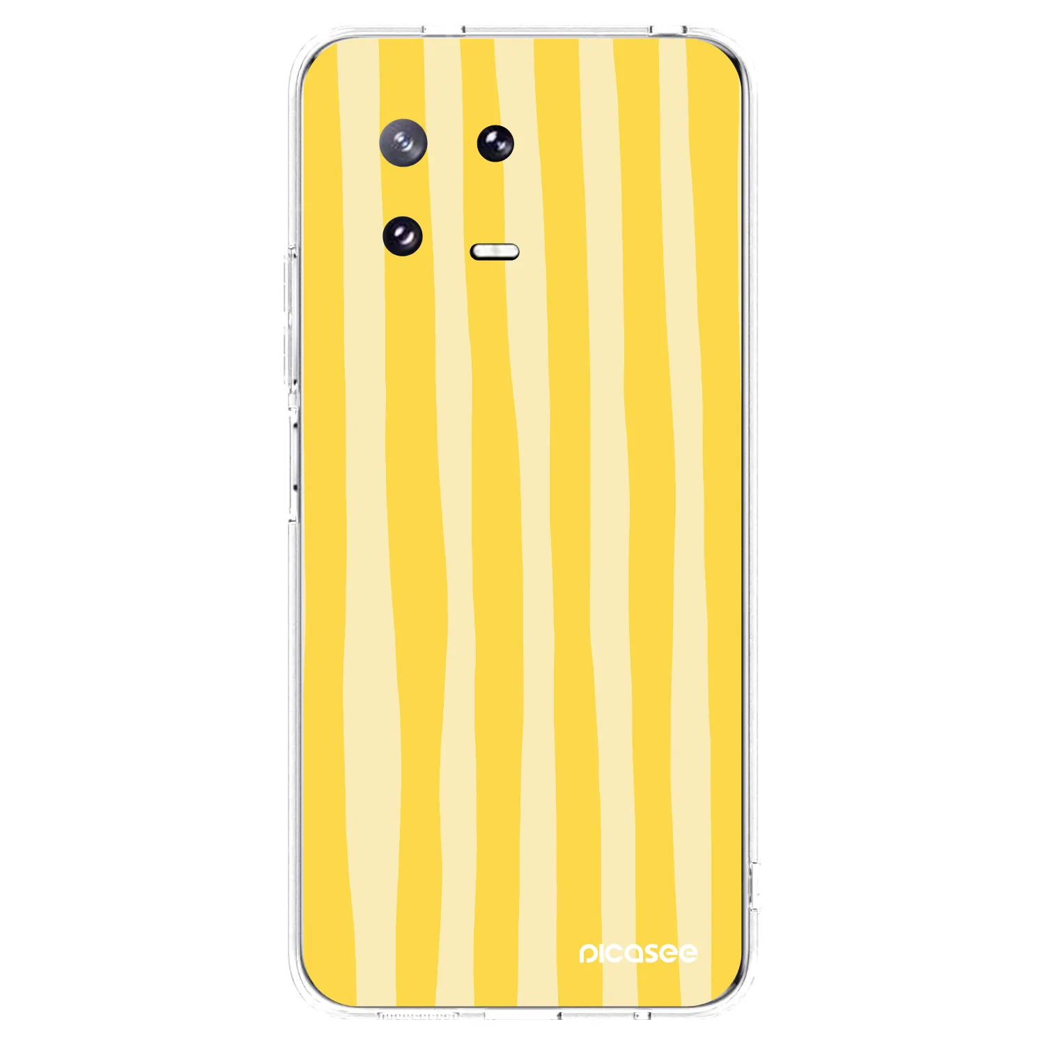 Picasee silikónový prehľadný obal pre Xiaomi 13 Pro - Lines lemon