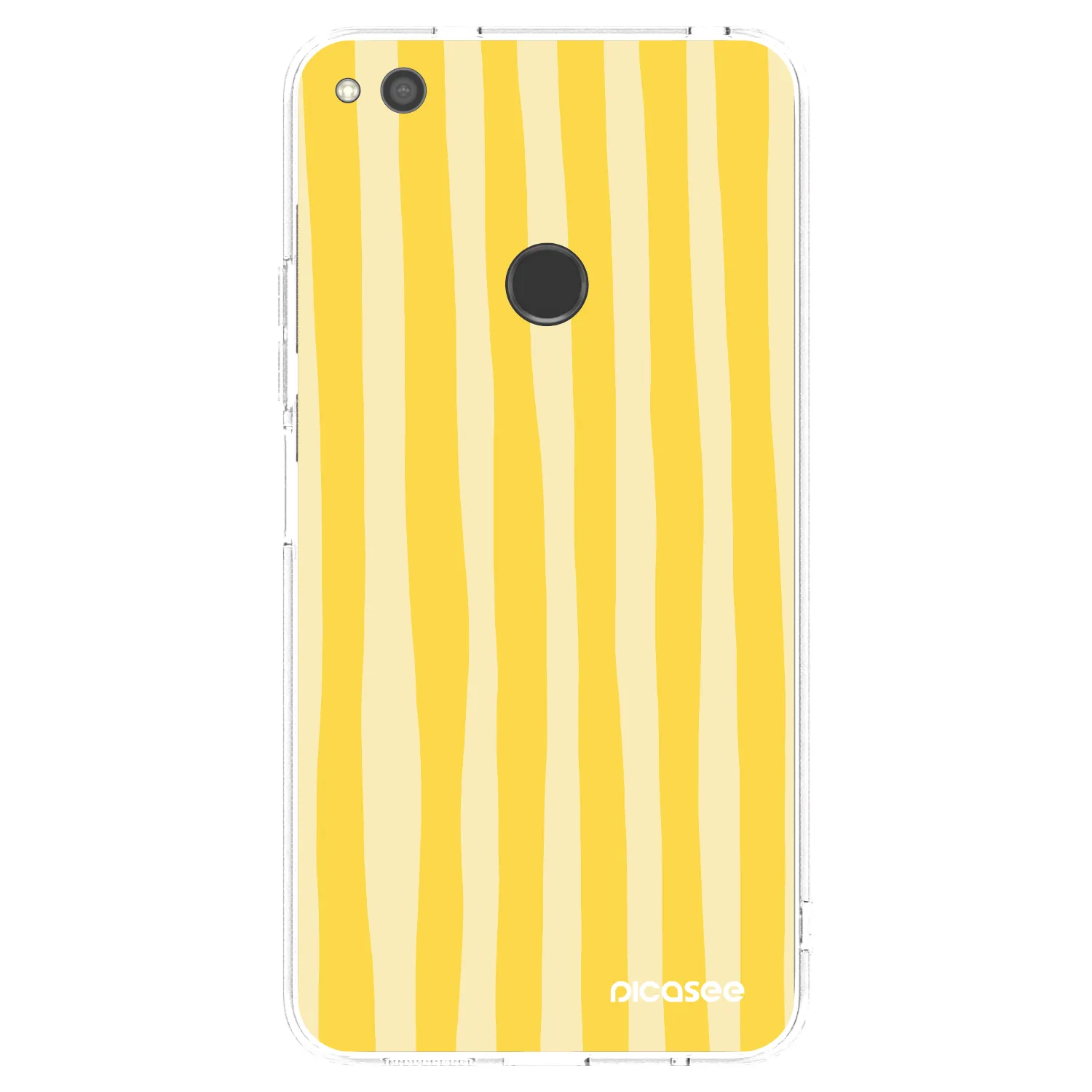 Picasee silikónový prehľadný obal pre Huawei P9 Lite 2017 - Lines lemon