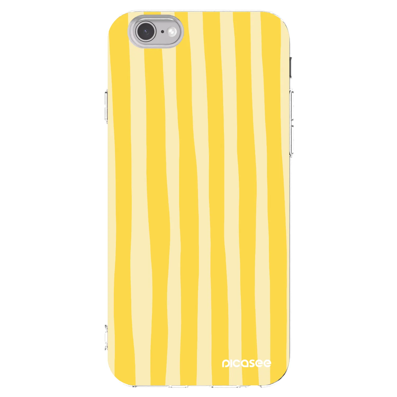 Picasee silikónový prehľadný obal pre Apple iPhone 6/6S - Lines lemon