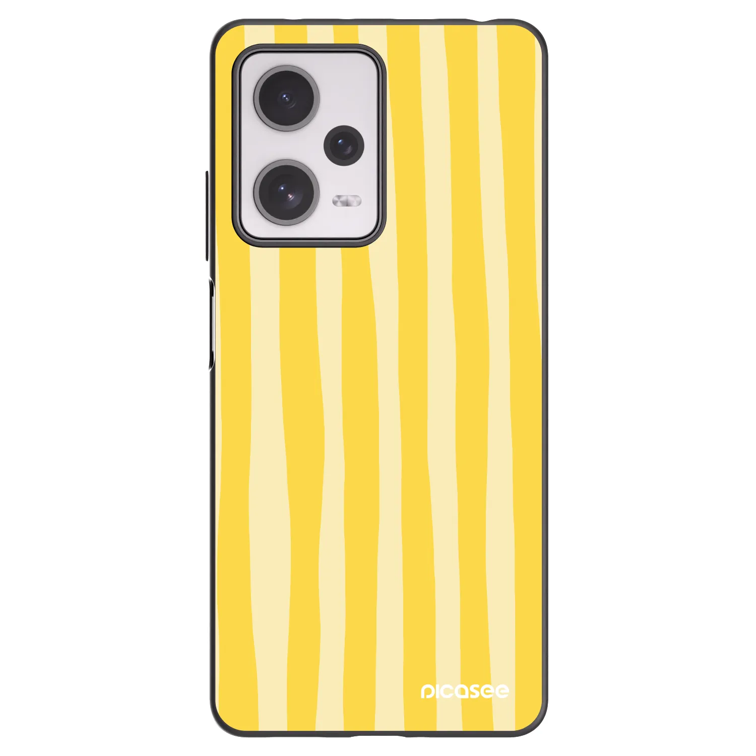 Picasee silikónový čierny obal pre Xiaomi Redmi Note 12 Pro+ 5G - Lines lemon