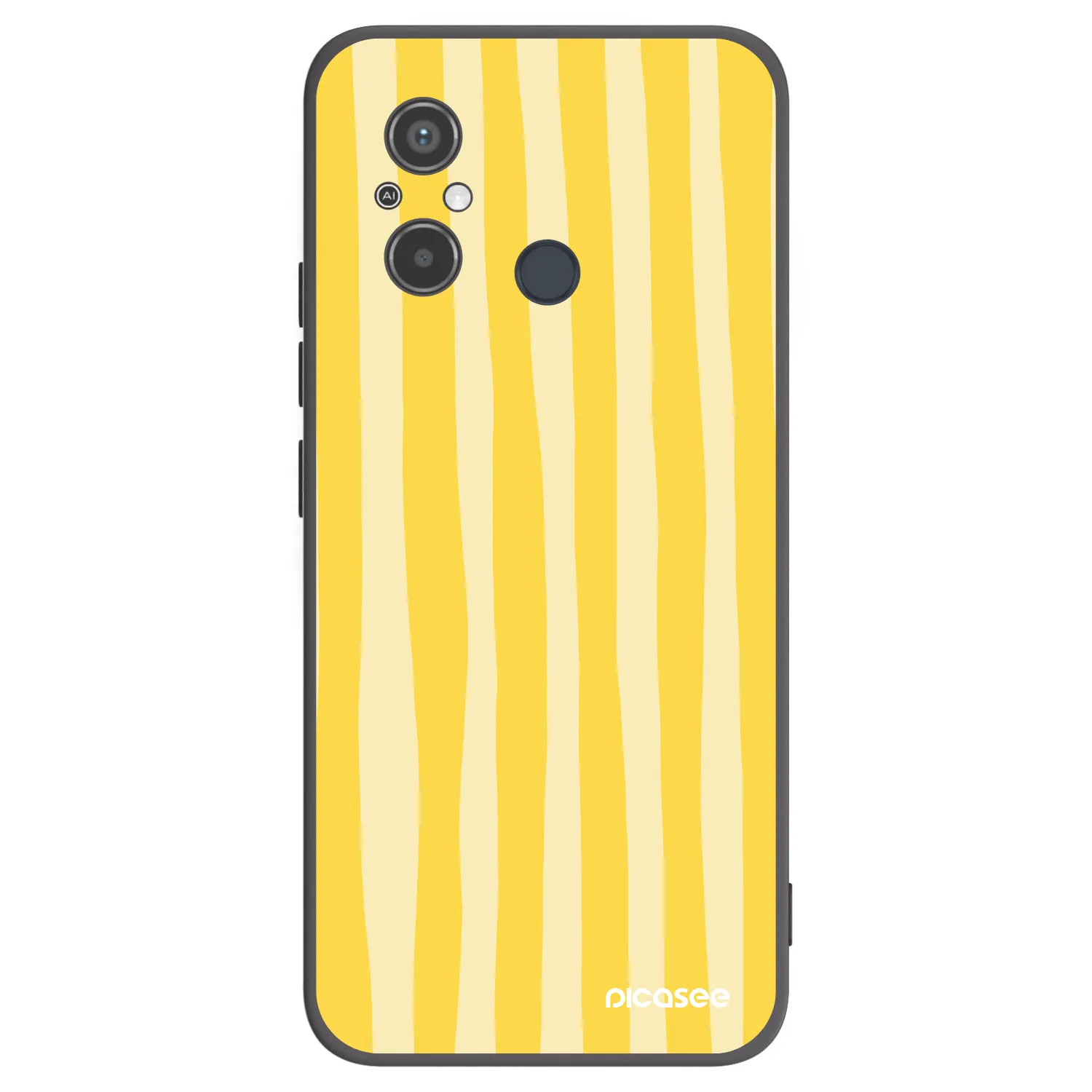 Picasee silikónový čierny obal pre Xiaomi Redmi 12C - Lines lemon