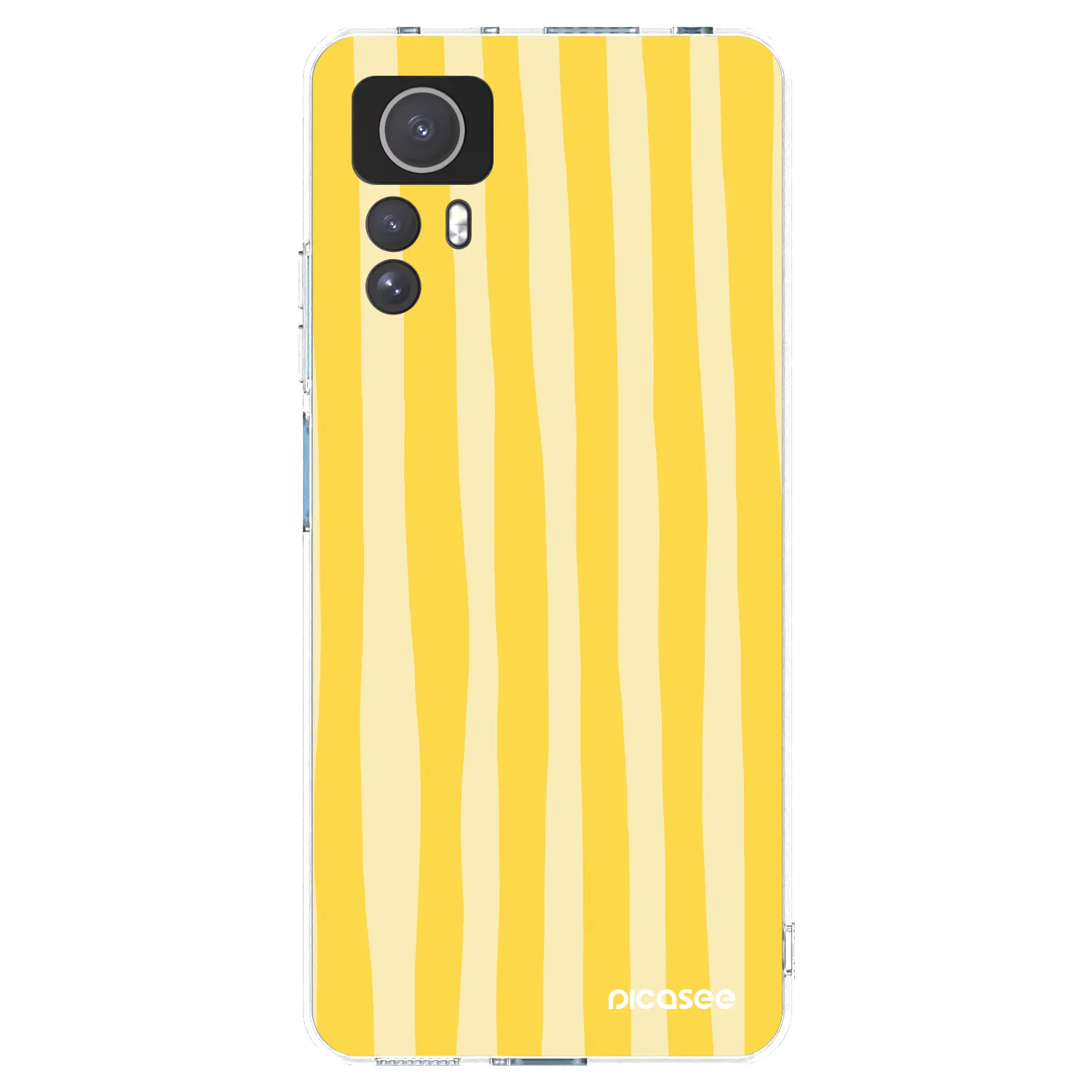 Picasee silikónový prehľadný obal pre Xiaomi Redmi Note 12S - Lines lemon