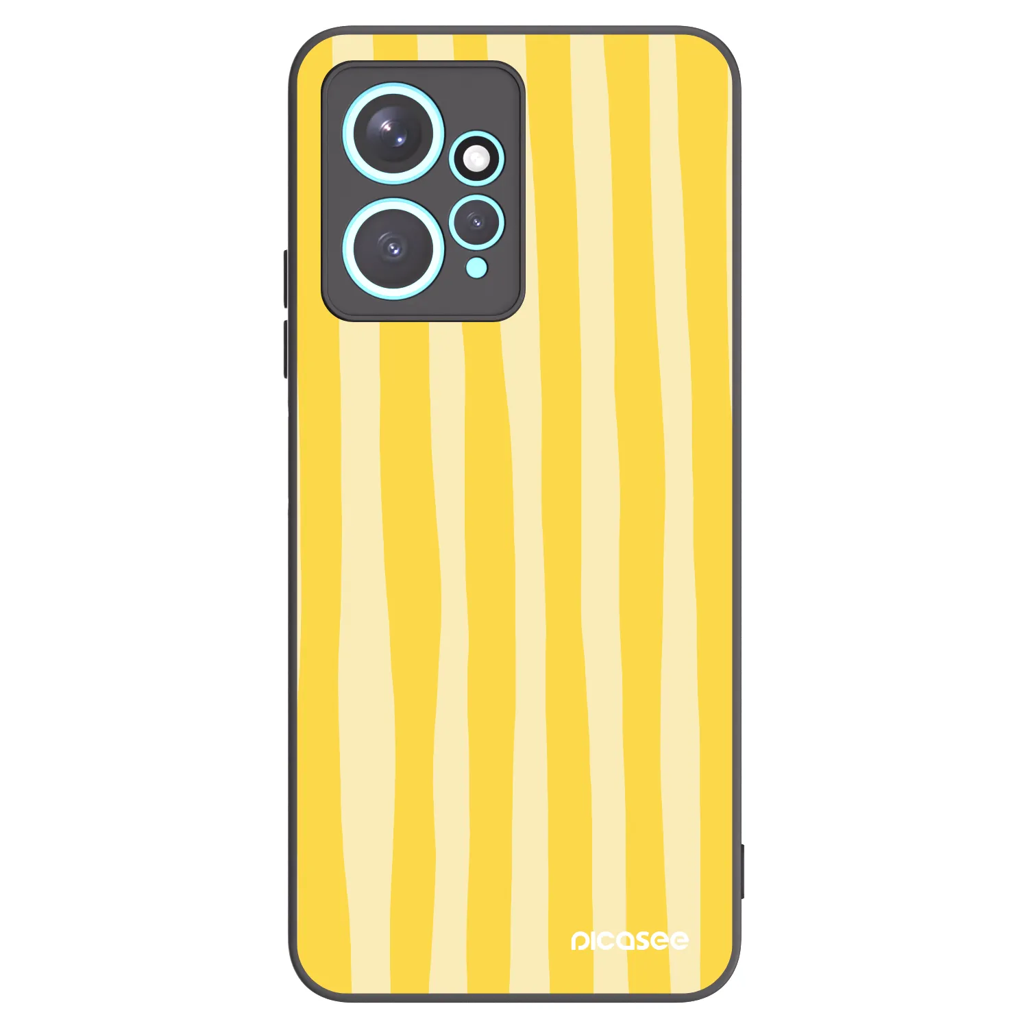 Picasee silikónový čierny obal pre Xiaomi Redmi Note 12 4G - Lines lemon