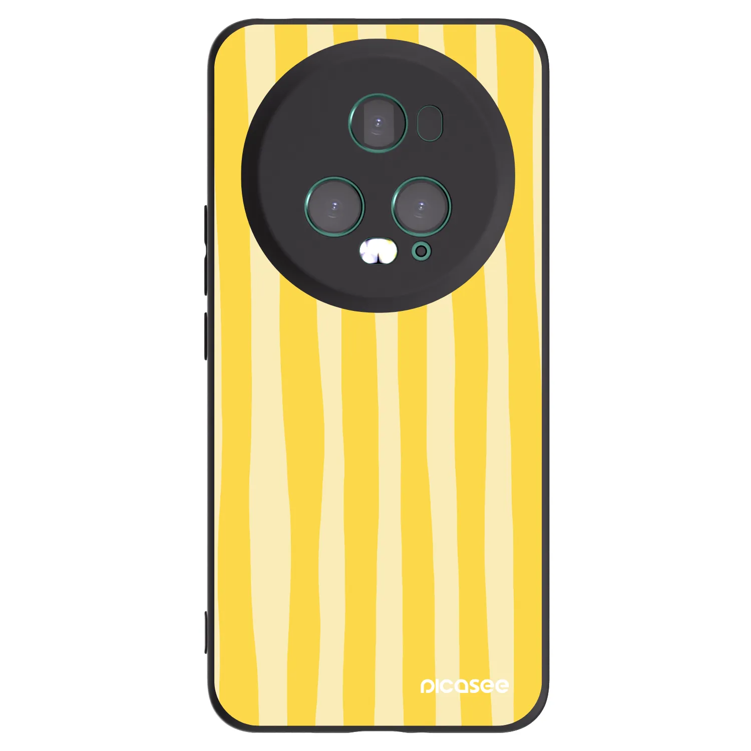 Picasee silikónový čierny obal pre Honor Magic5 Pro - Lines lemon