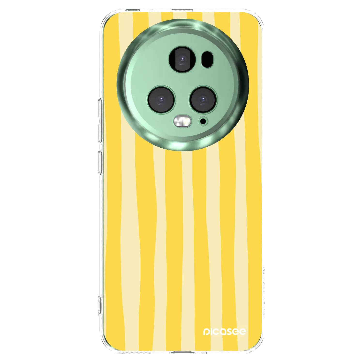 Picasee silikónový prehľadný obal pre Honor Magic5 Pro - Lines lemon