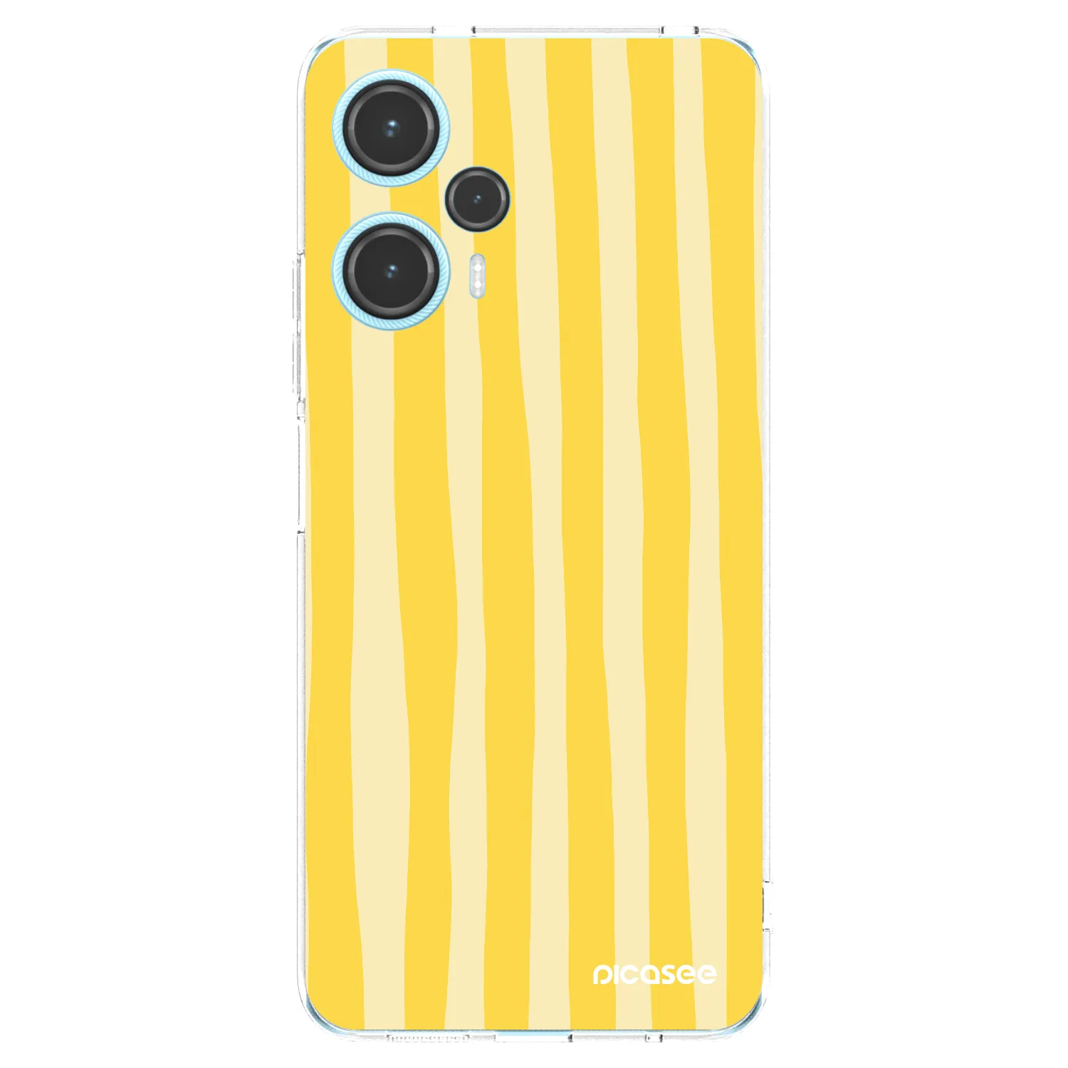 Picasee silikónový prehľadný obal pre Xiaomi Poco F5 - Lines lemon