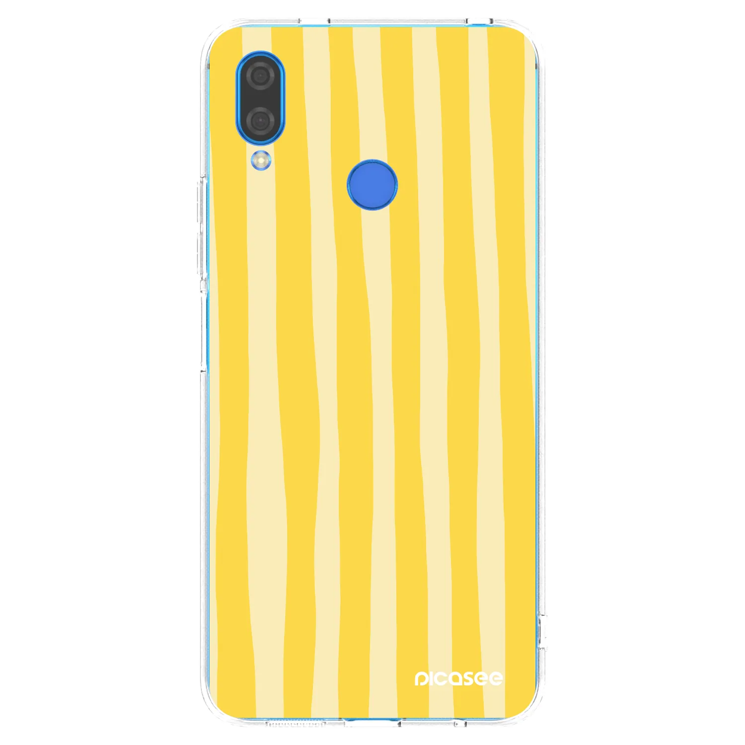 Picasee silikónový prehľadný obal pre Huawei Nova 3i - Lines lemon