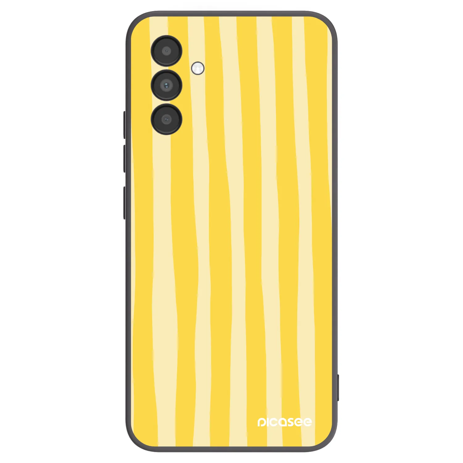 Picasee silikónový čierny obal pre Samsung Galaxy A04s A047F - Lines lemon