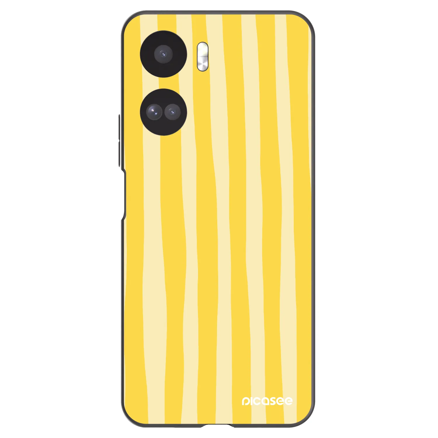Picasee silikónový čierny obal pre Honor 90 Lite 5G - Lines lemon