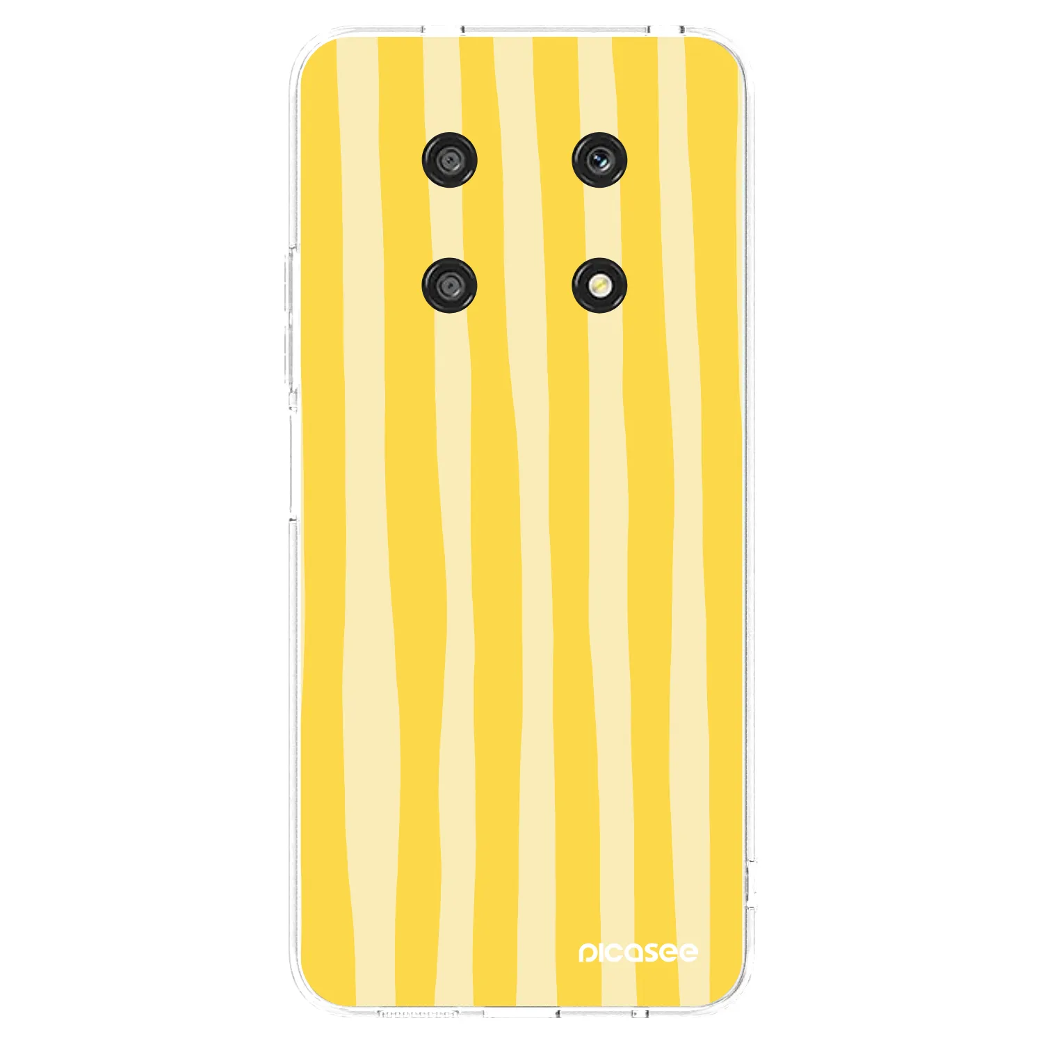 Picasee silikónový prehľadný obal pre Honor Magic4 Lite 5G - Lines lemon