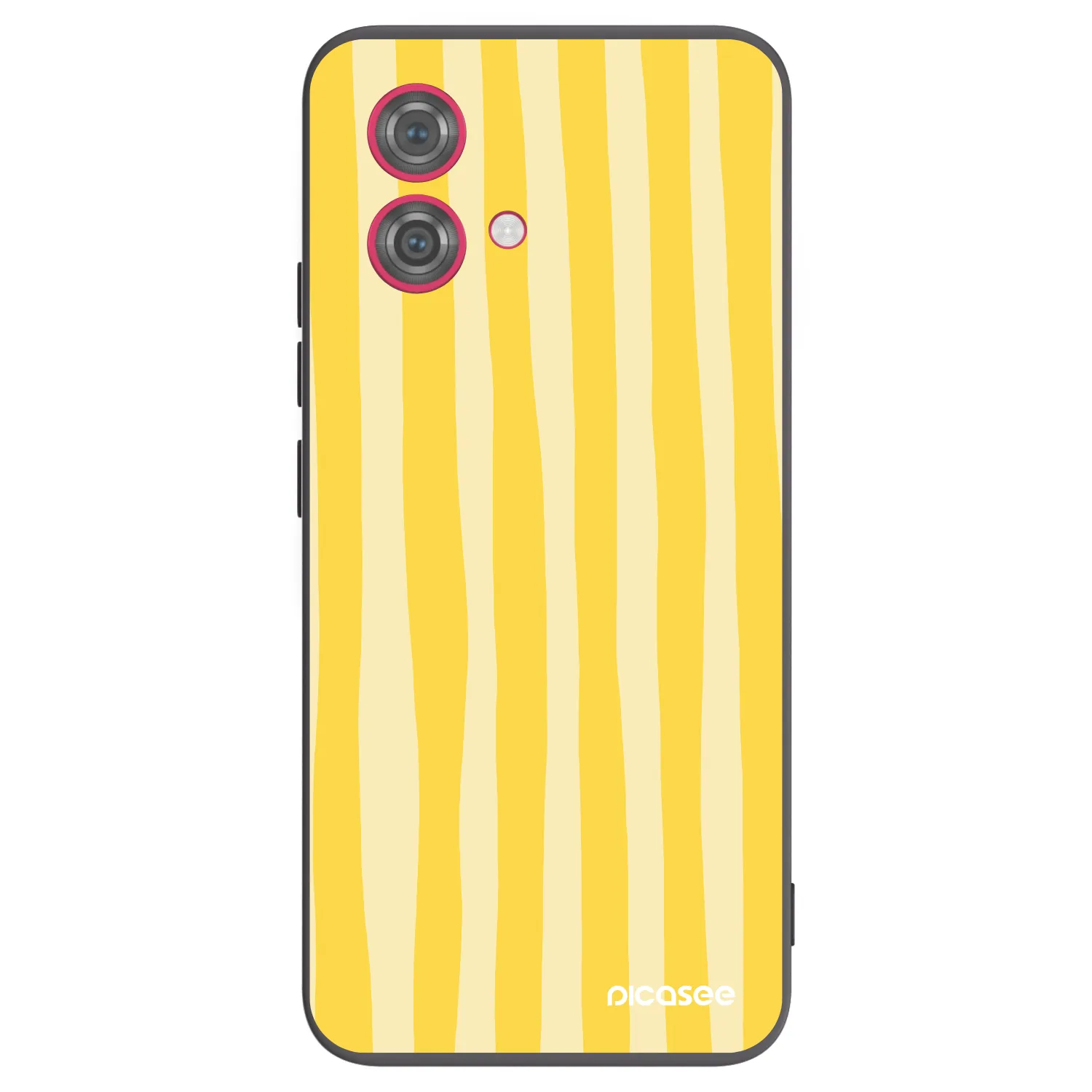 Picasee silikónový čierny obal pre Motorola Moto G84 5G - Lines lemon