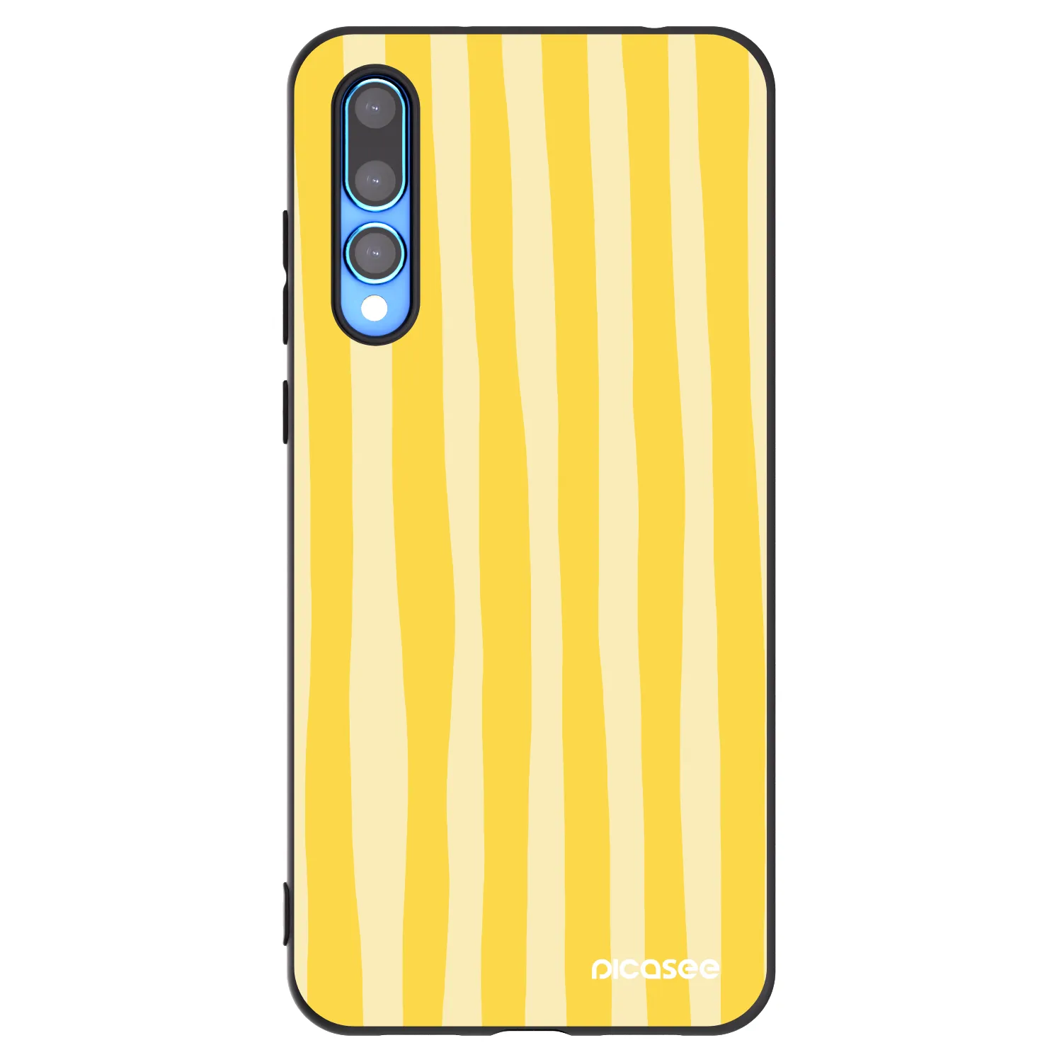Picasee silikónový čierny obal pre Huawei P20 Pro - Lines lemon