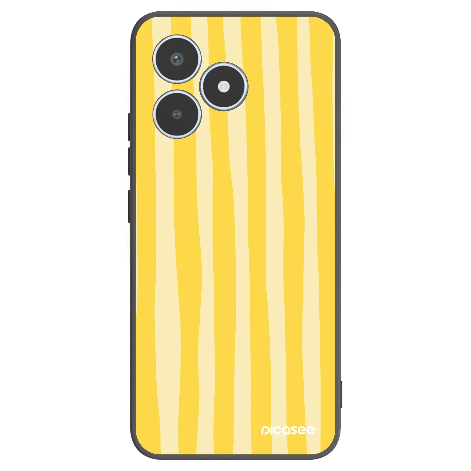 Picasee silikónový čierny obal pre Realme C53 - Lines lemon
