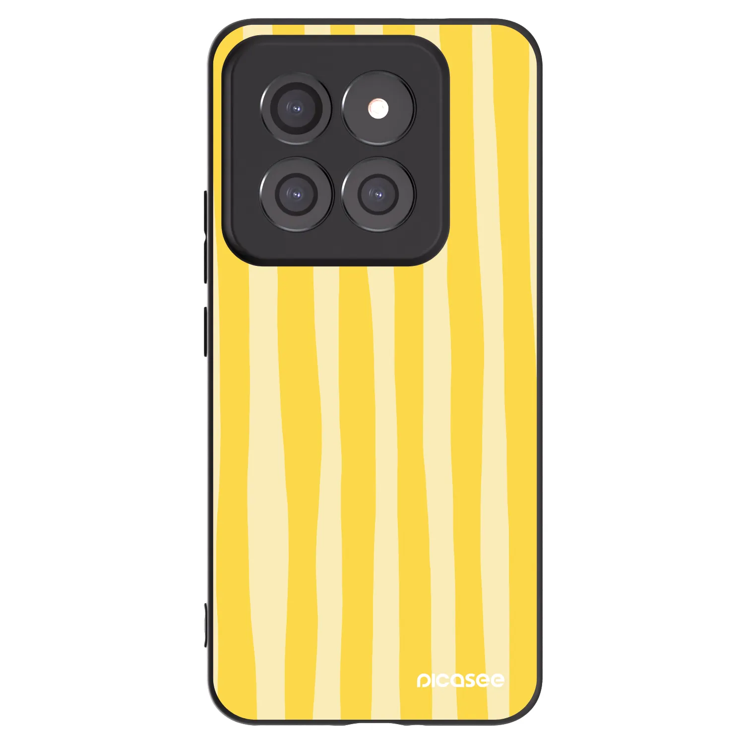 Picasee silikónový čierny obal pre Xiaomi 14 Pro - Lines lemon
