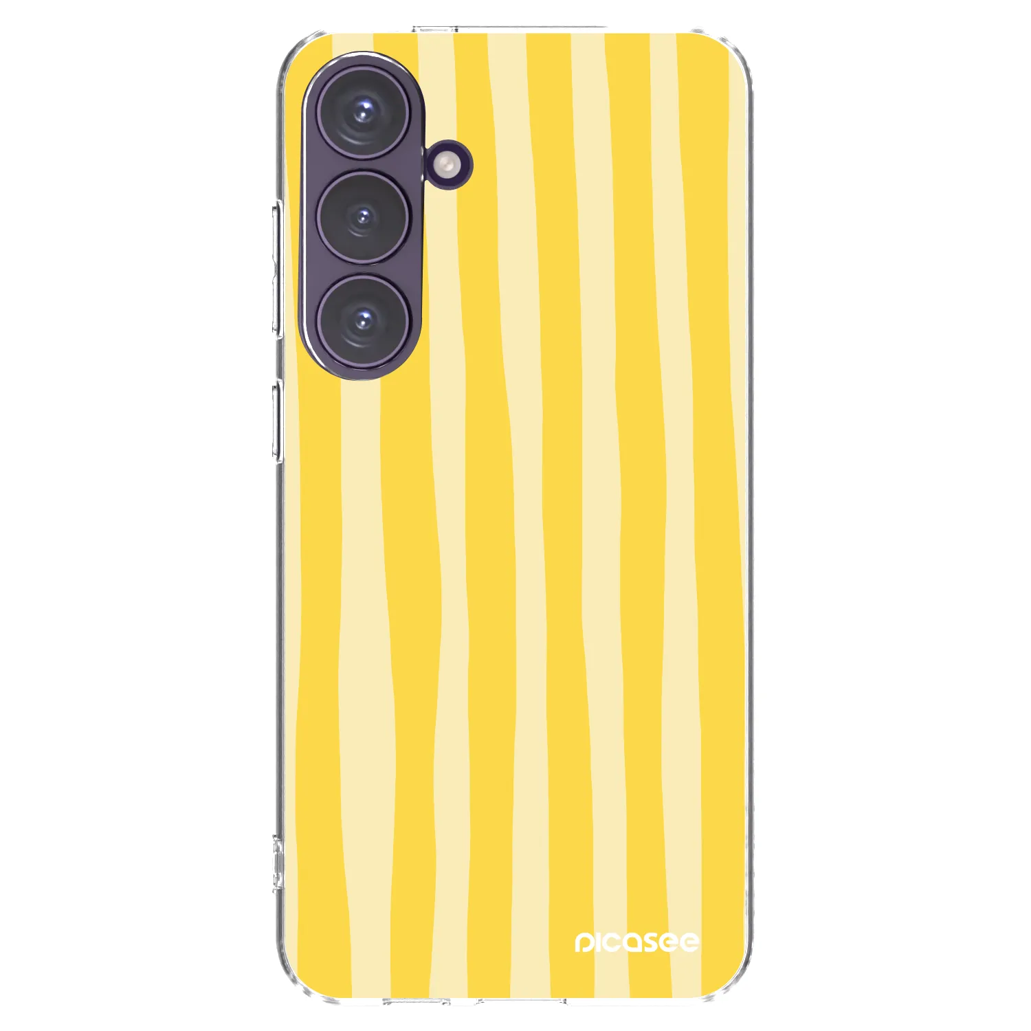 Picasee silikónový prehľadný obal pre Samsung Galaxy S24+ S926B 5G - Lines lemon