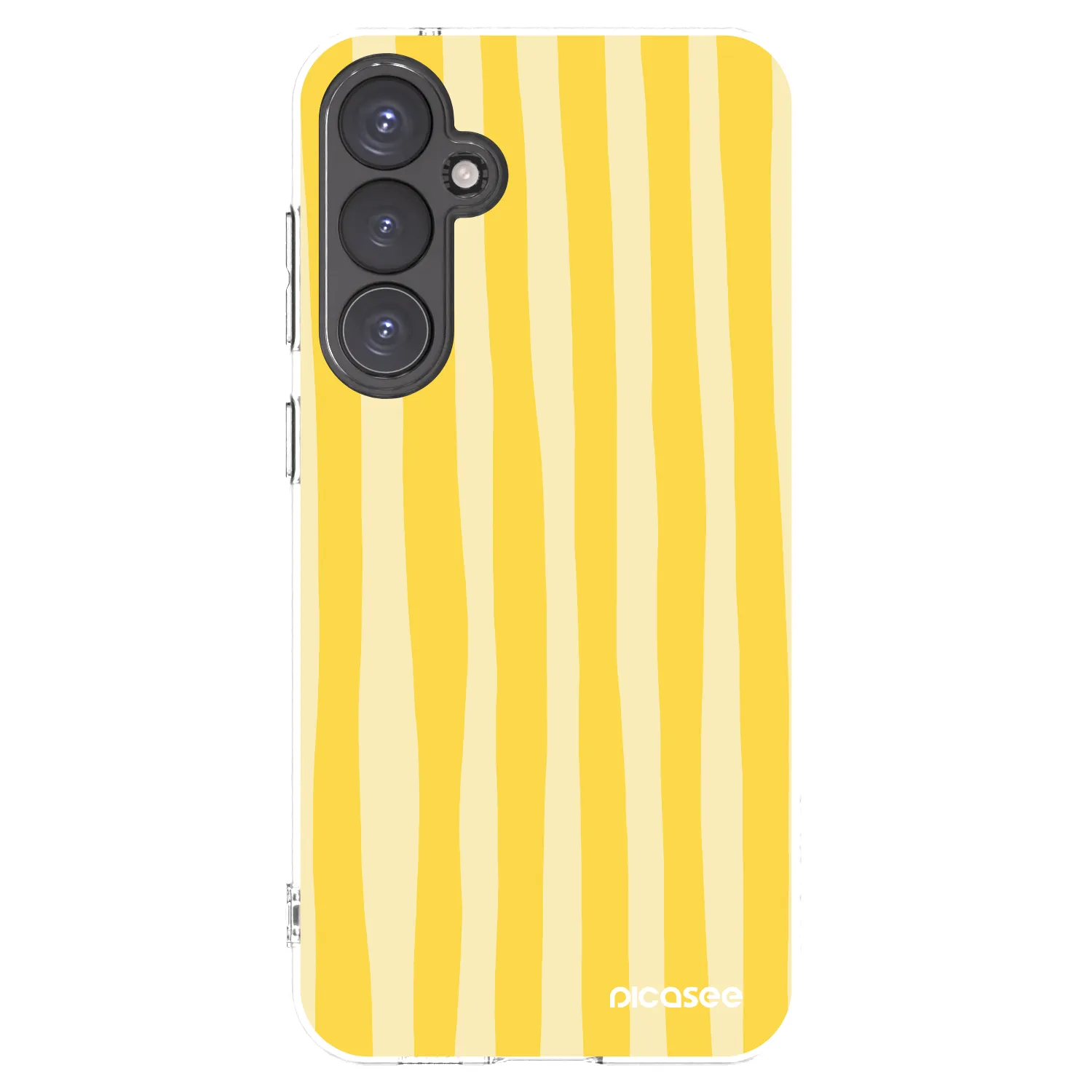 Picasee silikónový prehľadný obal pre Samsung Galaxy S23 FE S711B - Lines lemon