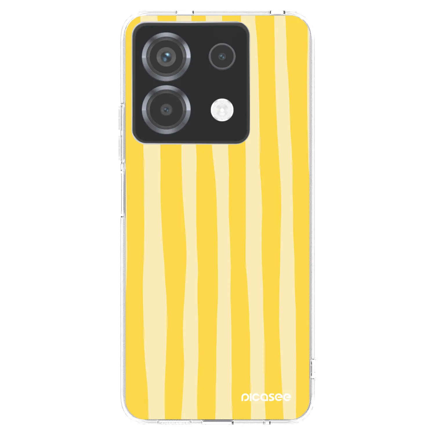 Picasee silikónový prehľadný obal pre Xiaomi Poco X6 - Lines lemon