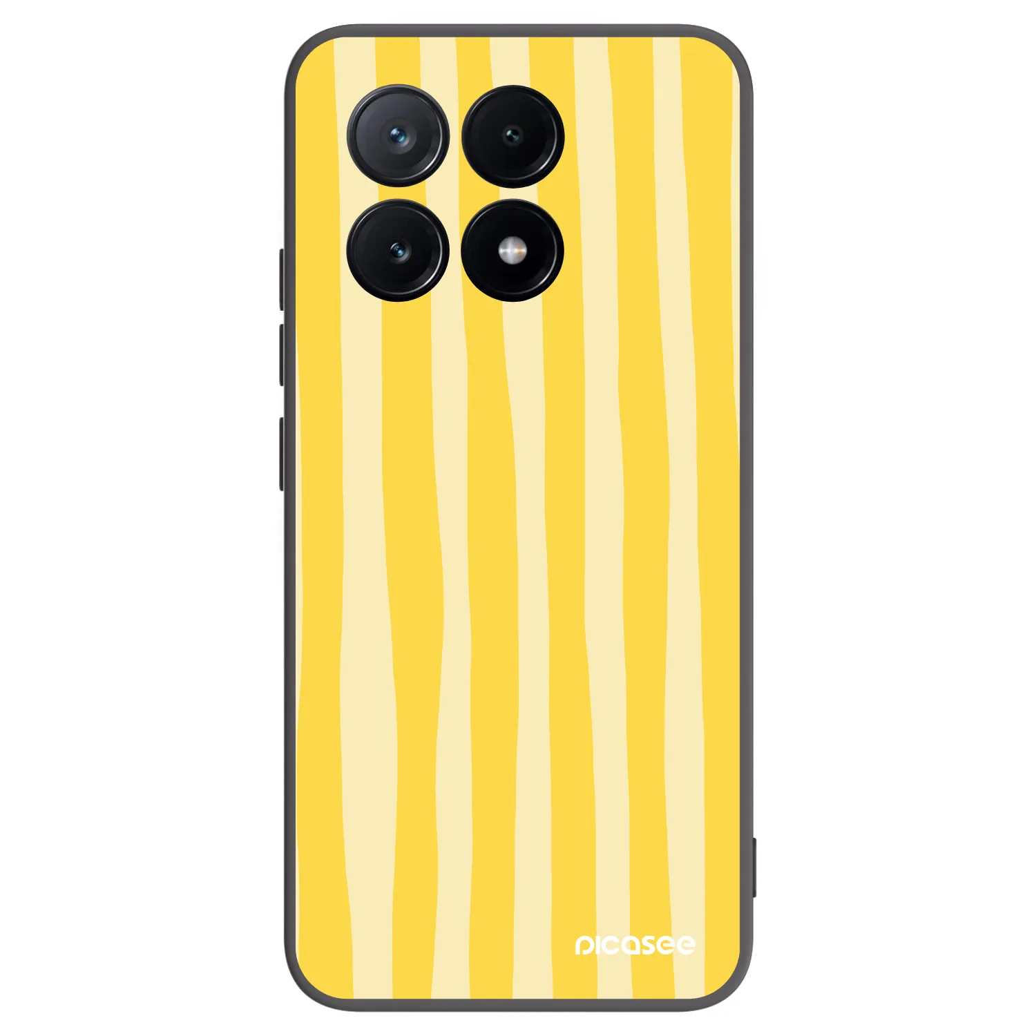 Picasee silikónový čierny obal pre Xiaomi Poco X6 Pro - Lines lemon
