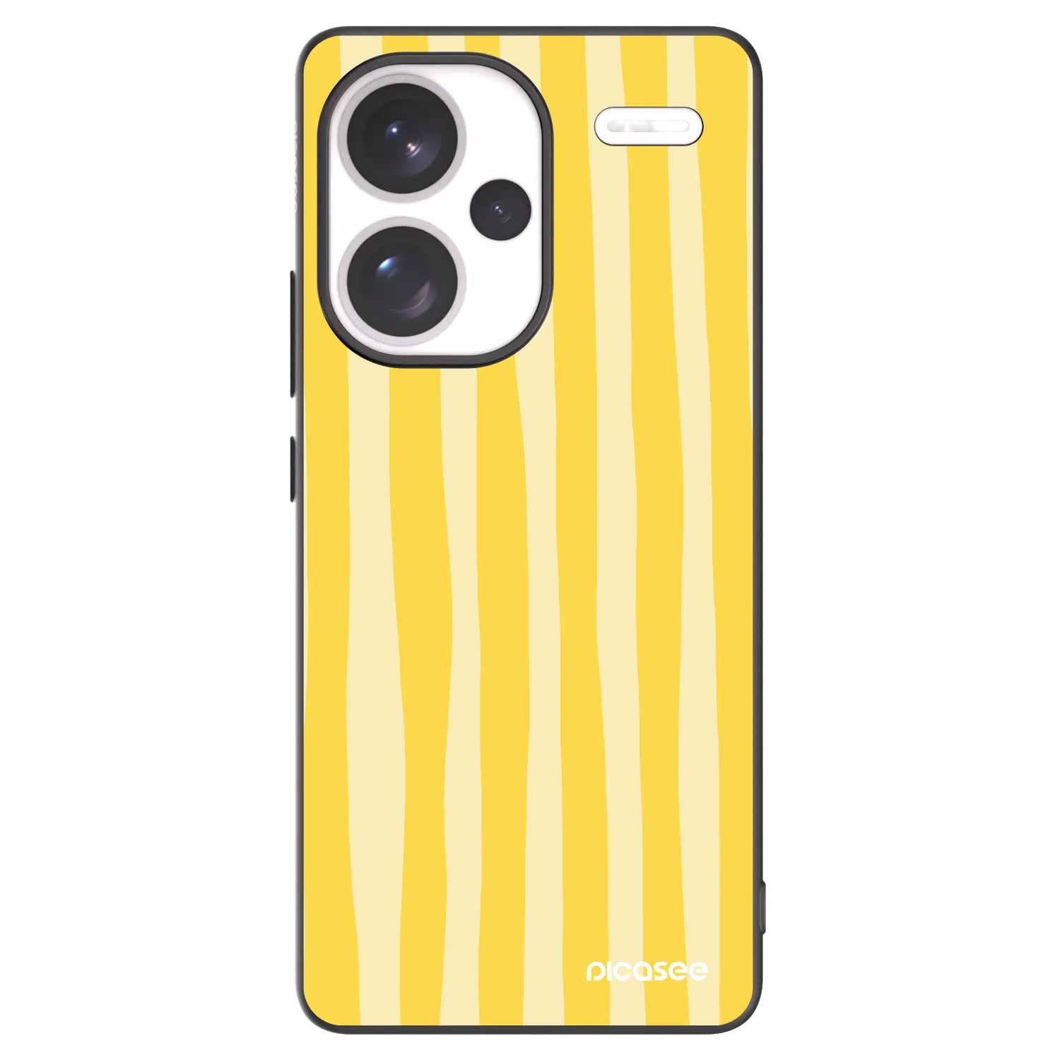 Picasee silikónový čierny obal pre Xiaomi Redmi Note 13 Pro+ 5G - Lines lemon