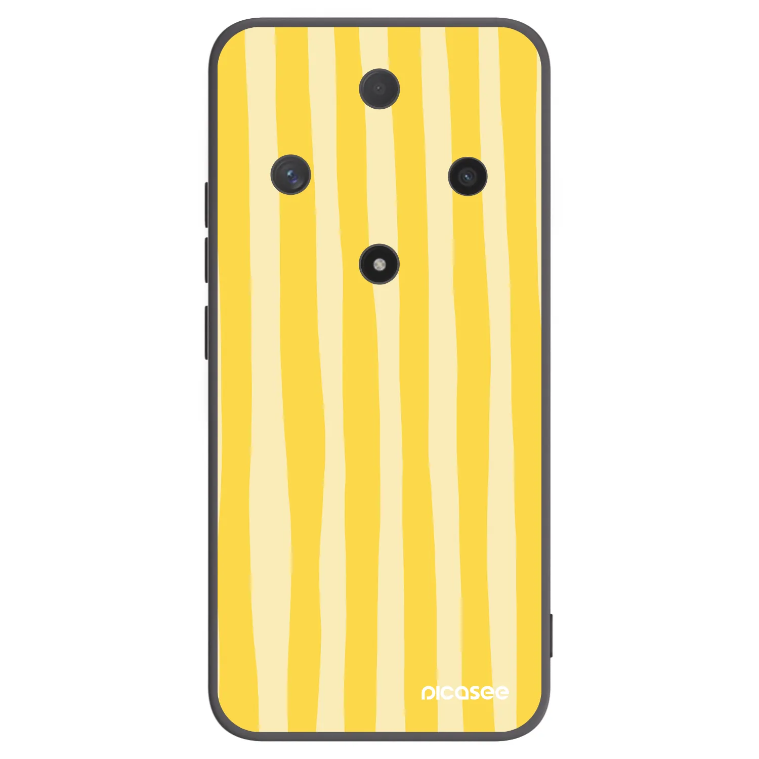 Picasee silikónový čierny obal pre Honor Magic6 Lite 5G - Lines lemon