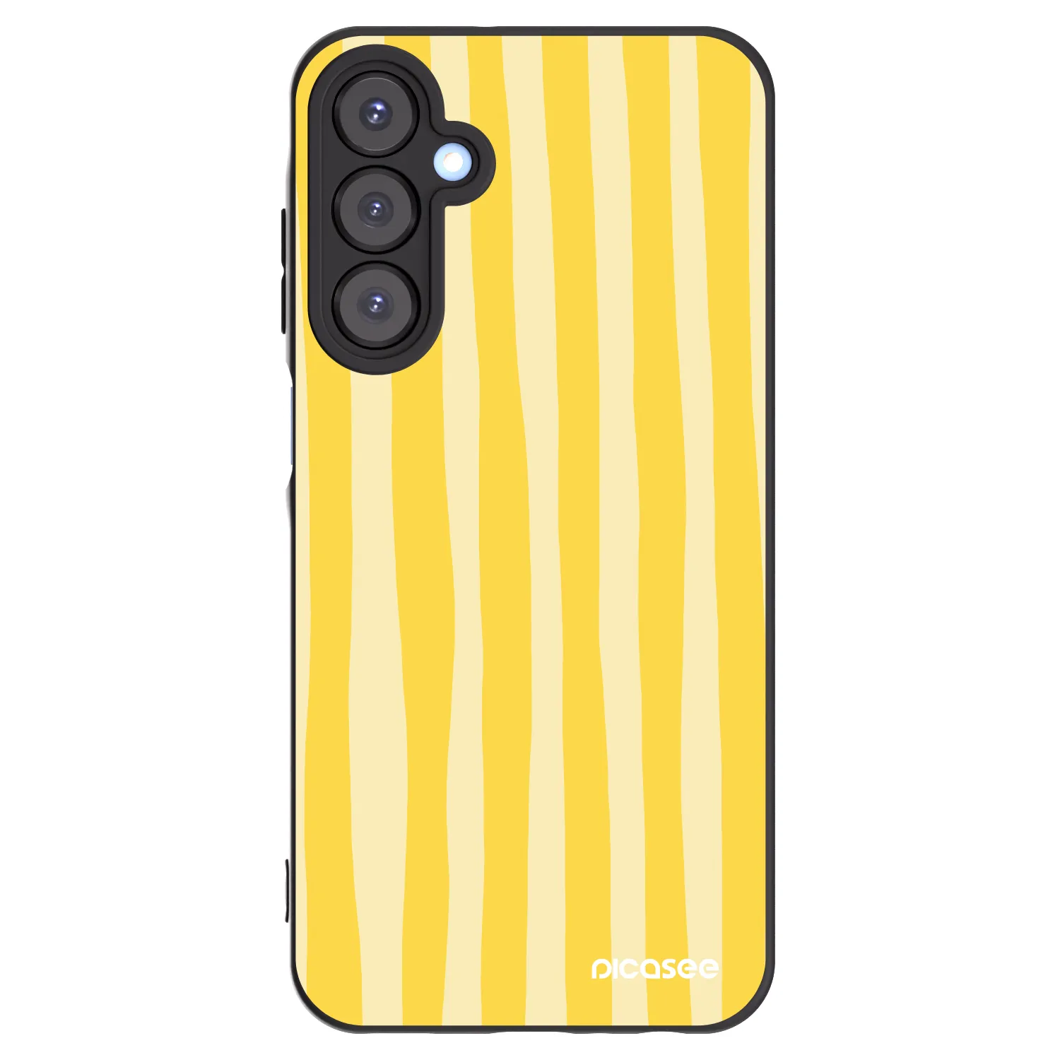 Picasee silikónový čierny obal pre Samsung Galaxy A25 A256B 5G - Lines lemon