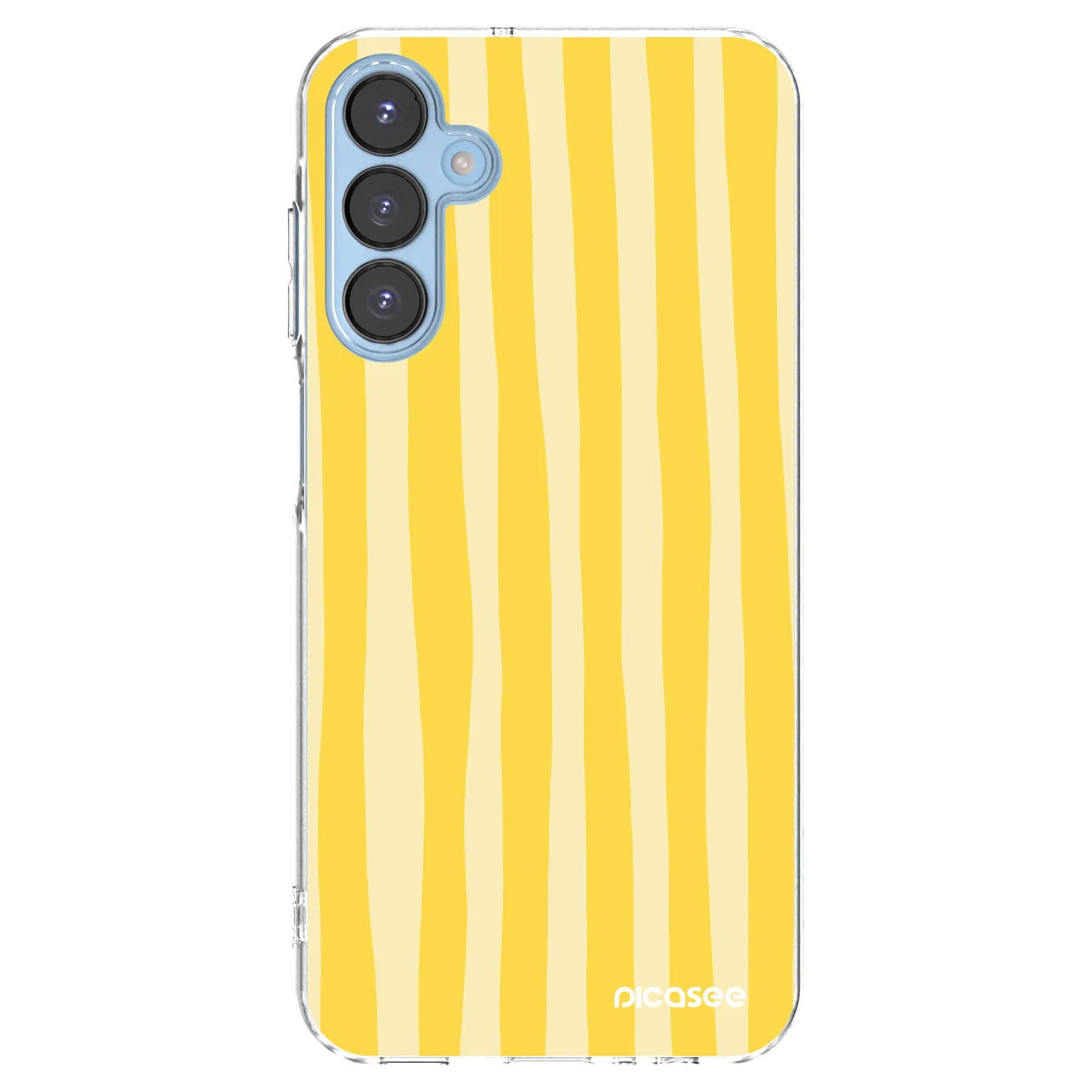 Picasee silikónový prehľadný obal pre Samsung Galaxy A15 A156B 5G - Lines lemon